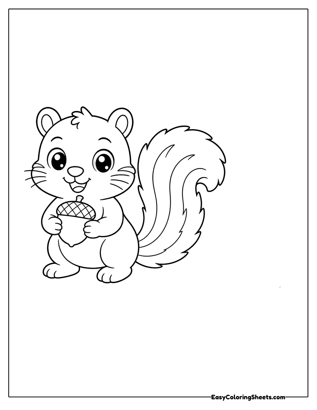 Chipmunk holding an acorn
