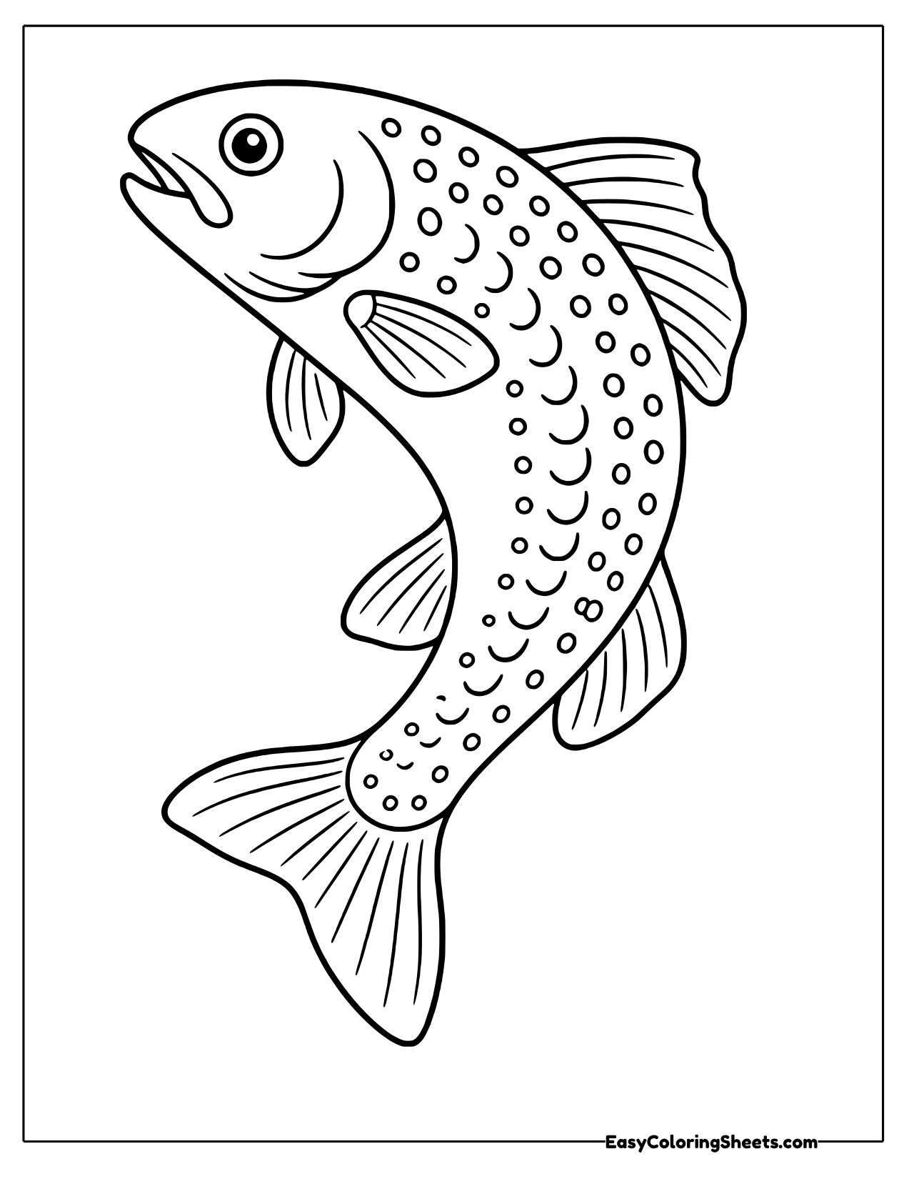 Speckled trout bending in an S shape