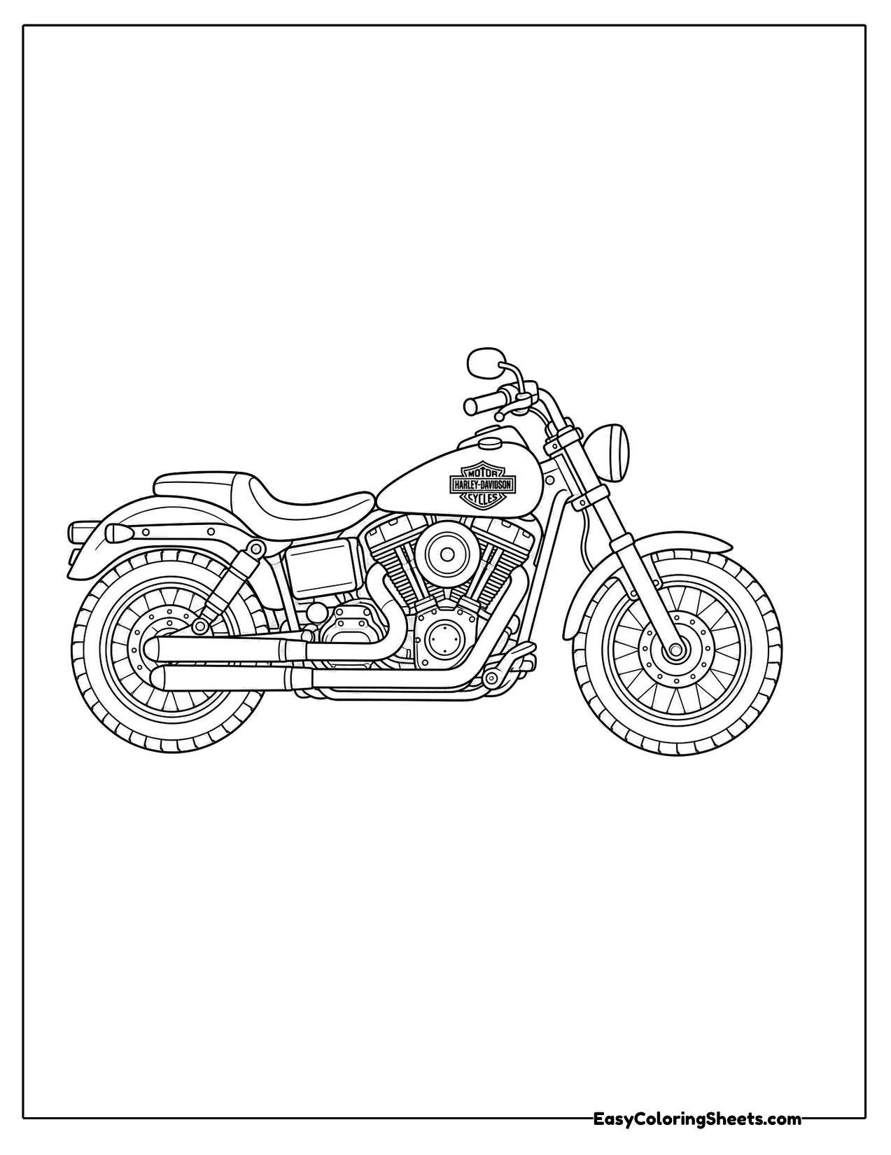 Cruiser motorcycle shown from the side