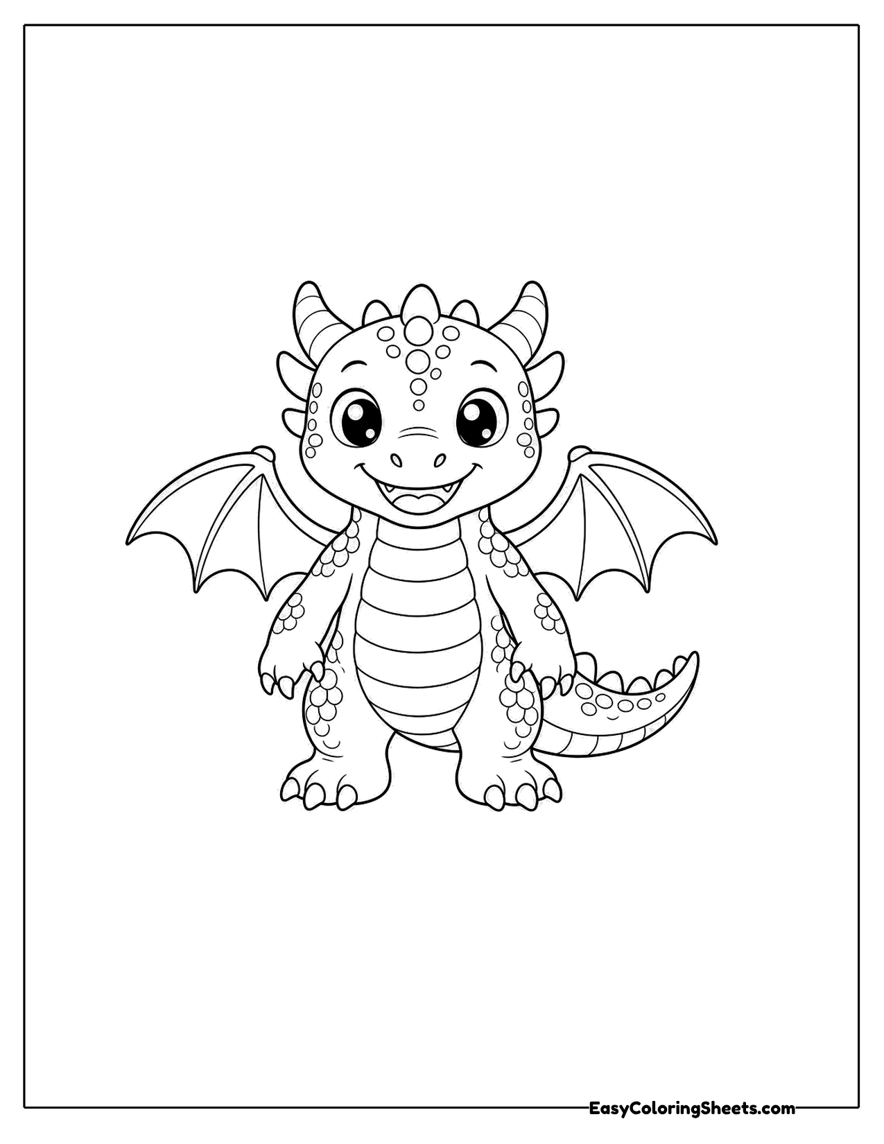 Spotted dragon facing forward