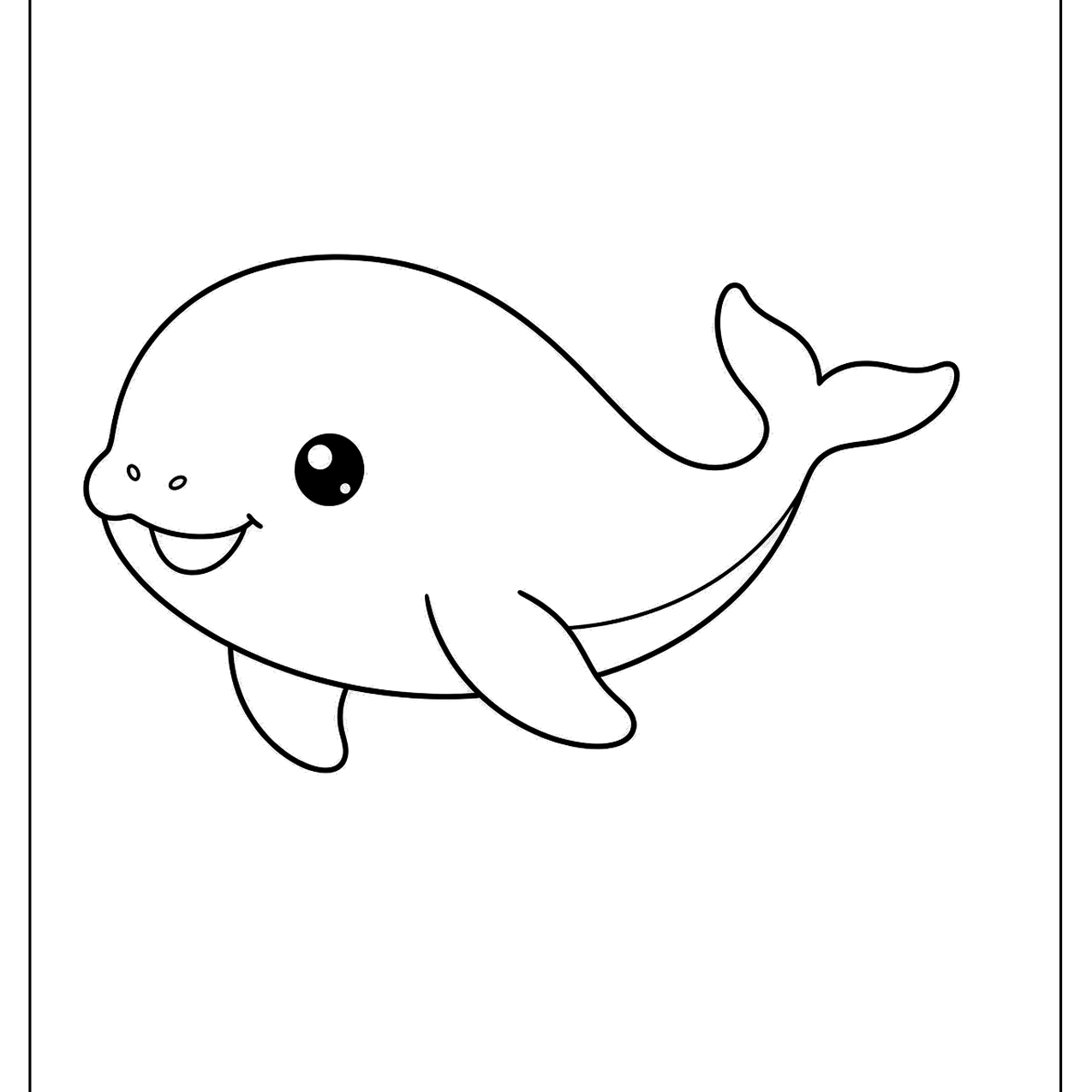Baby whale swimming