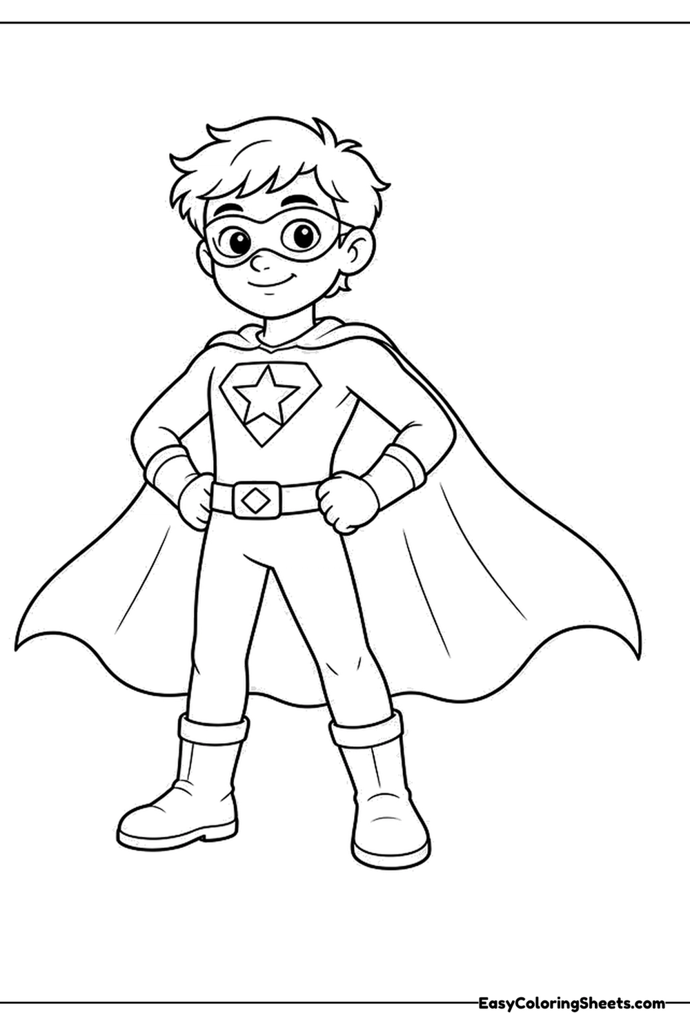 Superhero Learning Worksheet 4 Superhero Coloring Pages (Free PDF Printables) | Easy Coloring Sheets