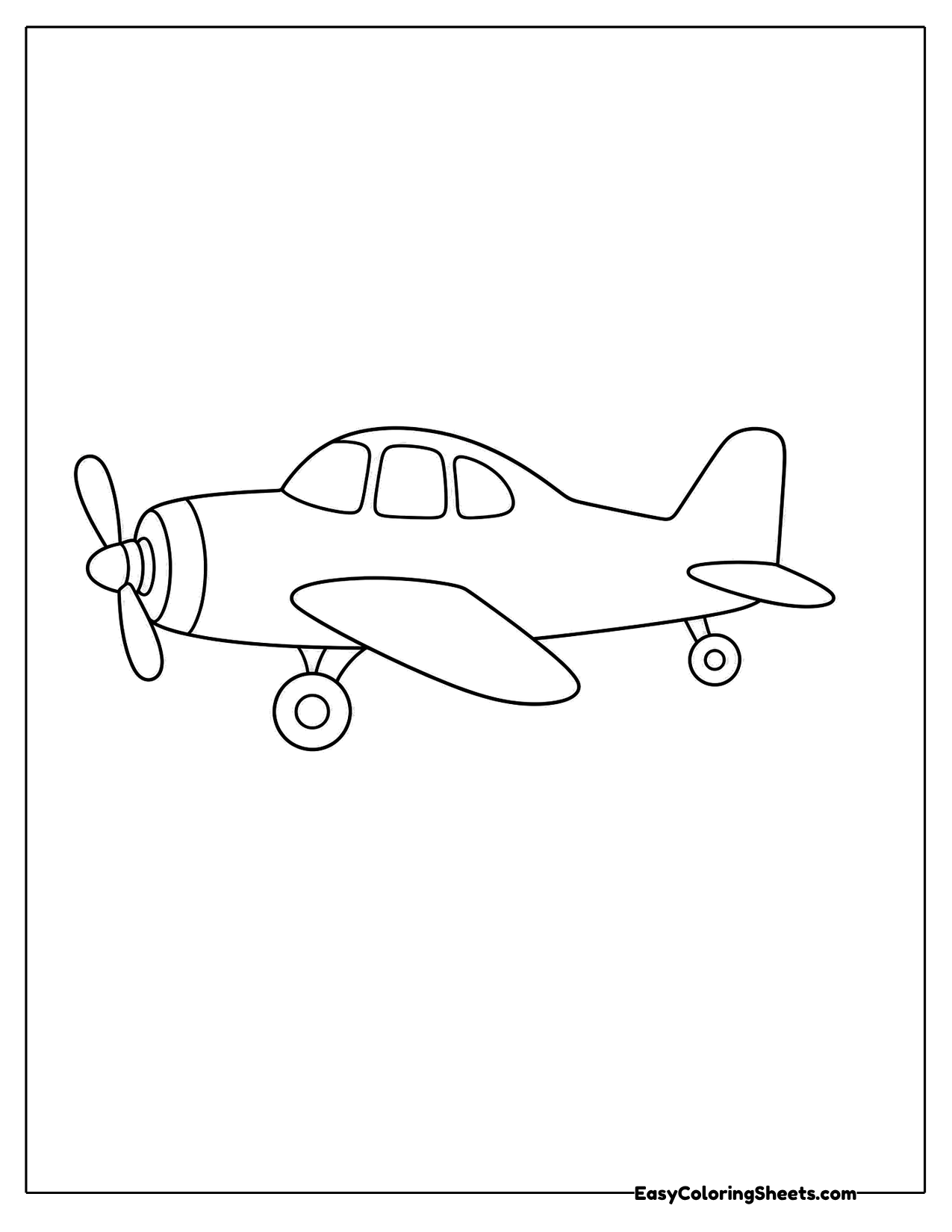 Small propeller plane with wheels