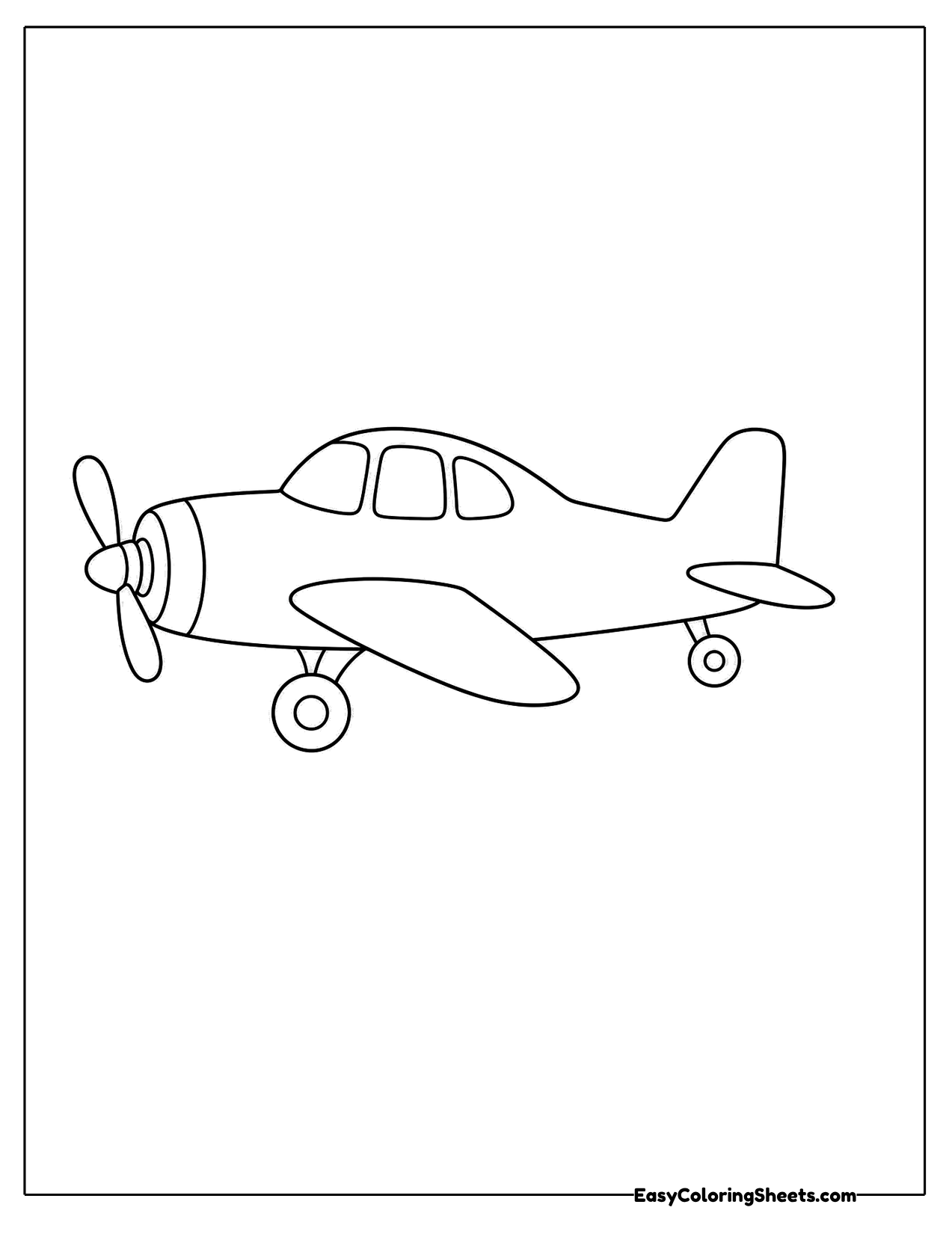 Small propeller plane with wheels
