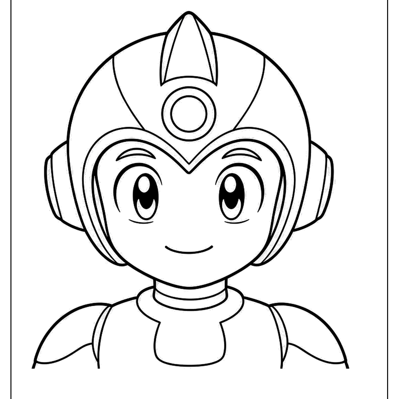 Robot boy hero in a helmet close up