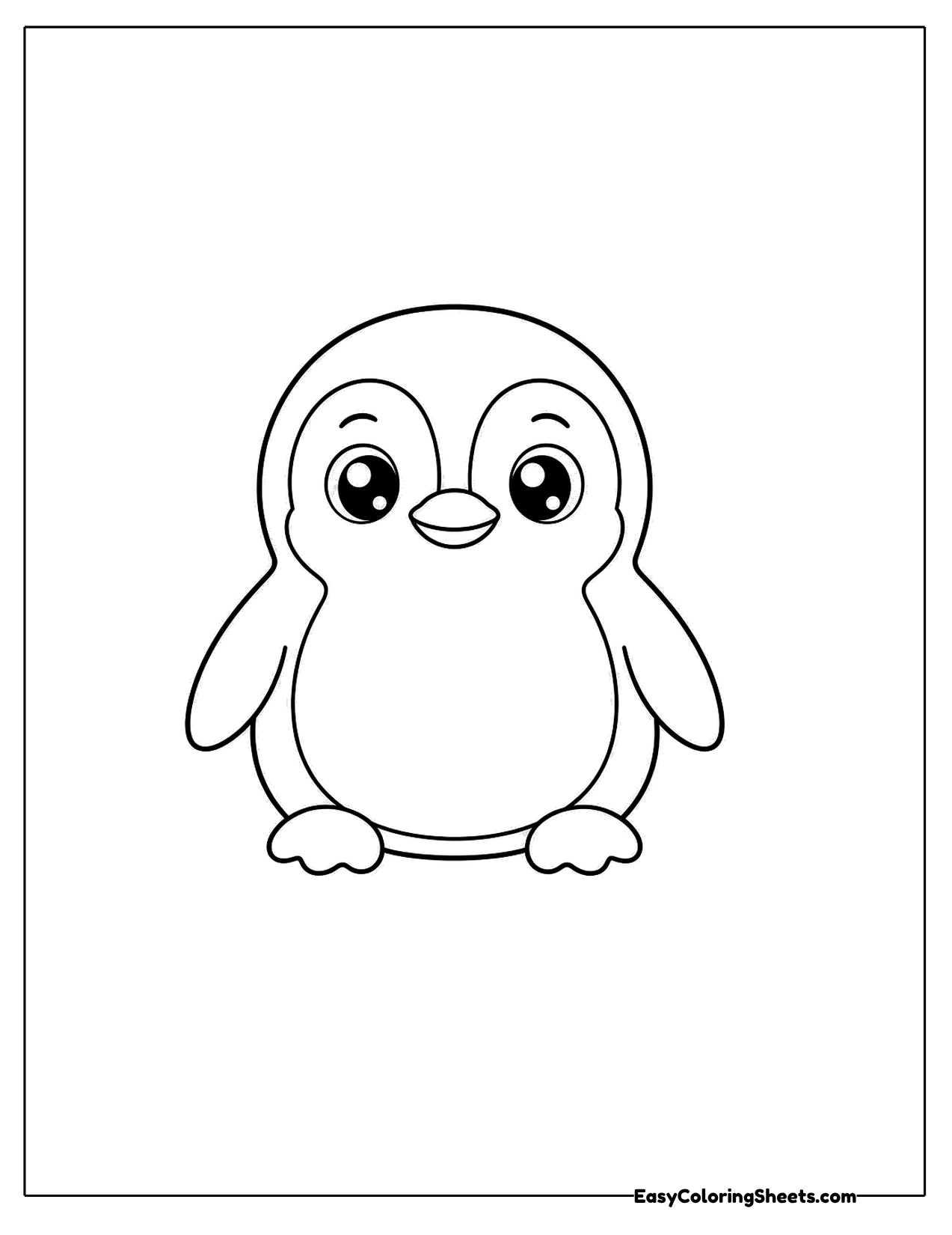 Chubby penguin standing