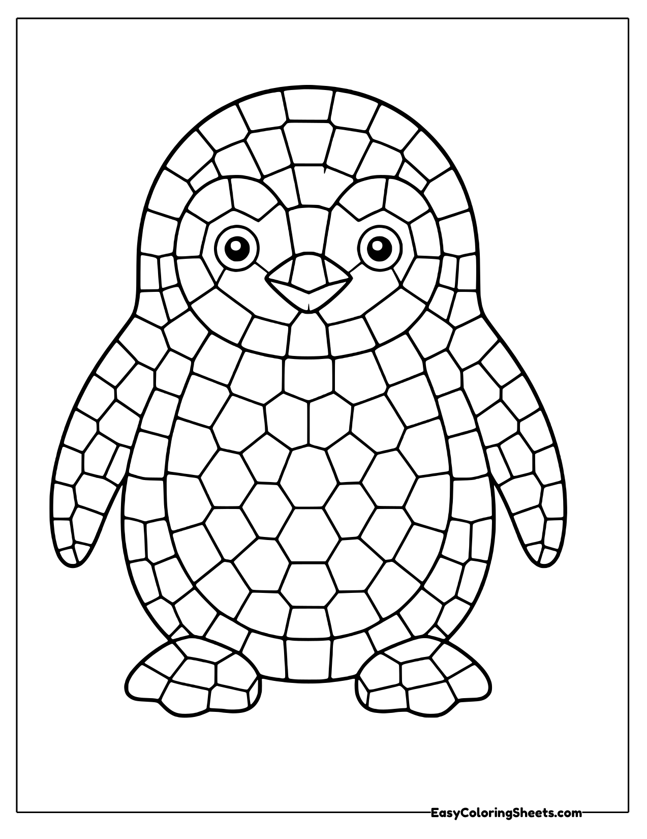 Mosaic penguin standing