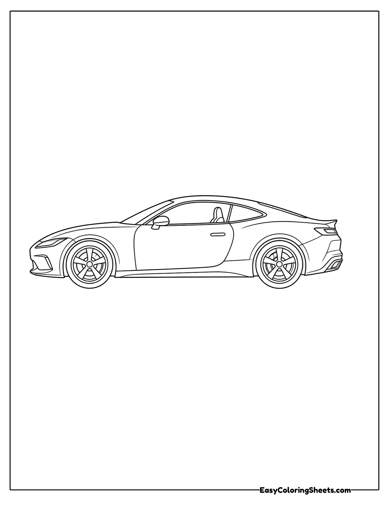 Side view of a low sports car