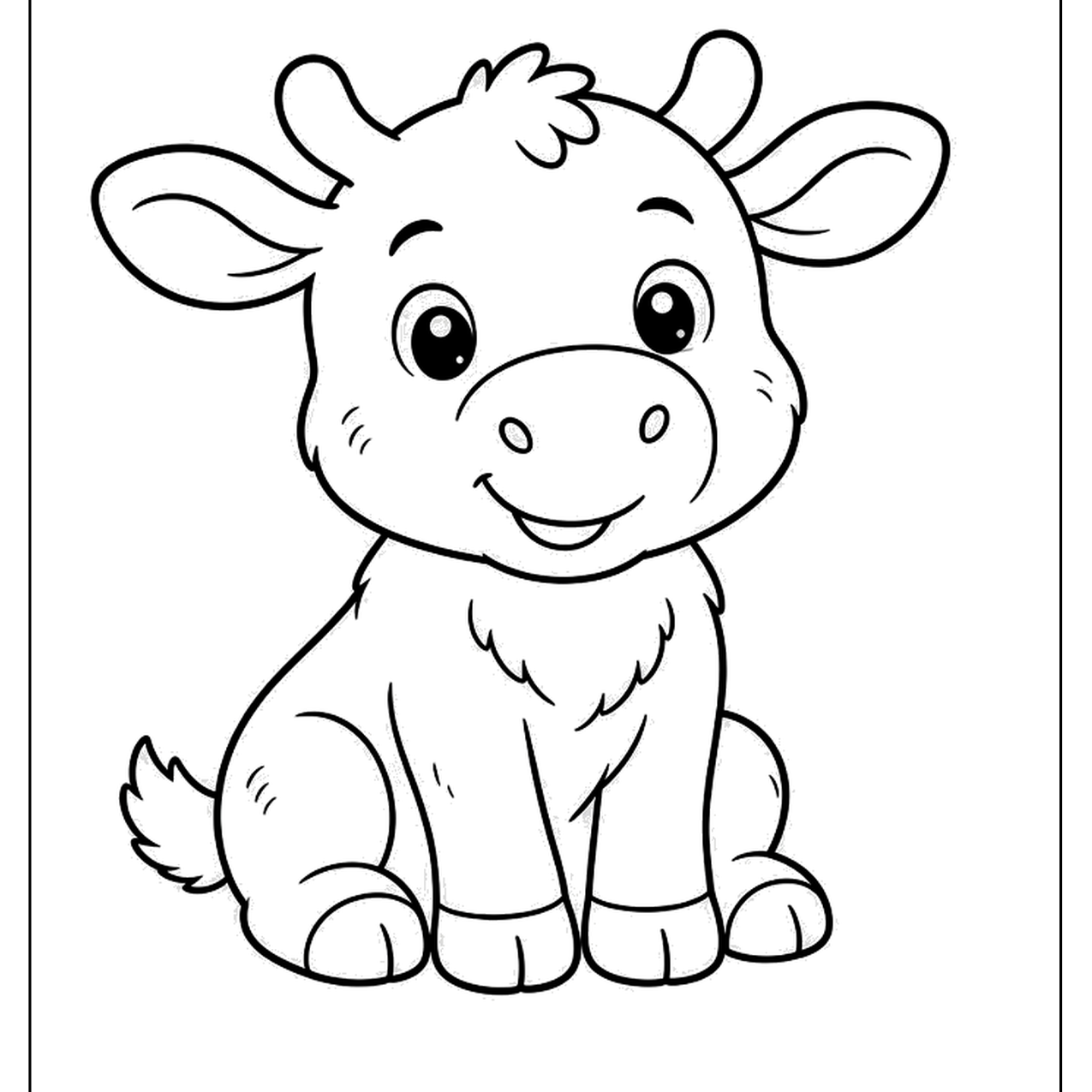 Baby moose calf sitting with a smile