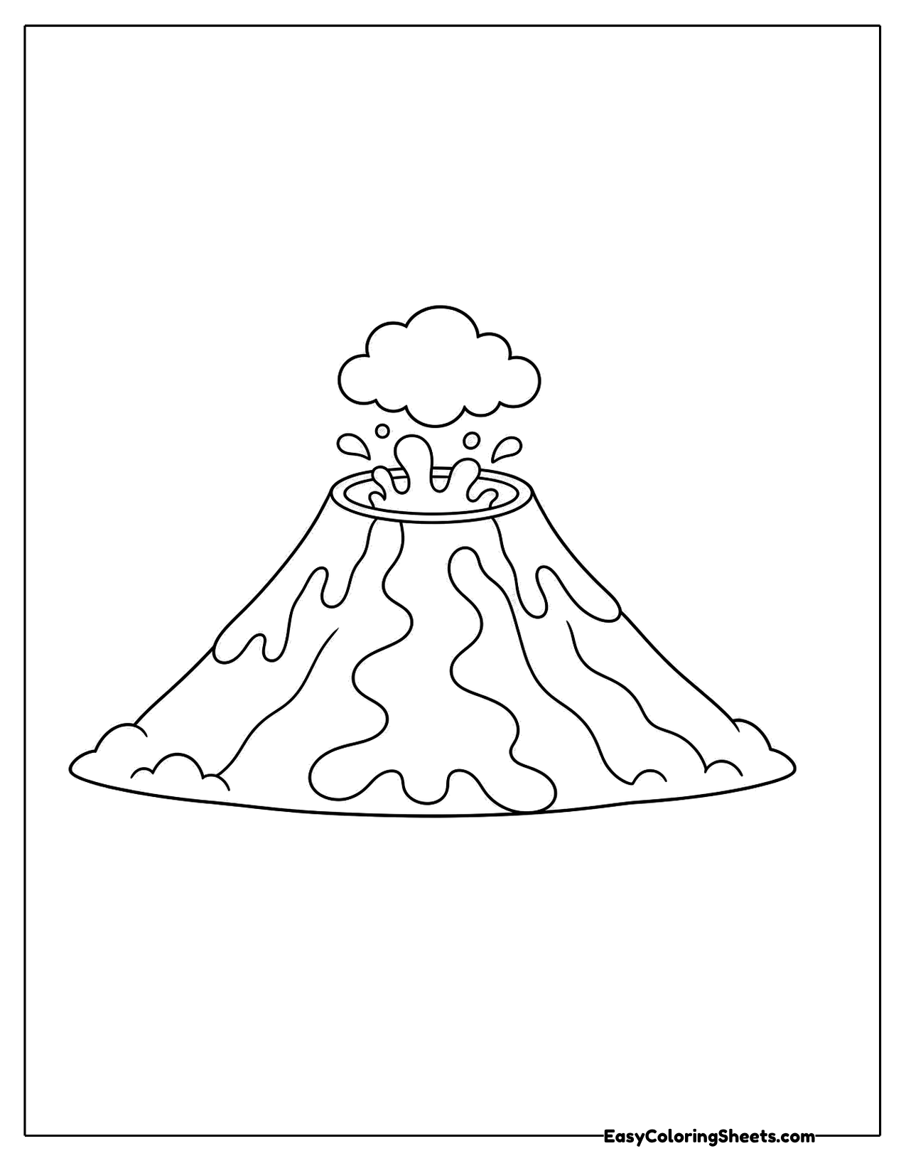 Volcano erupting with lava