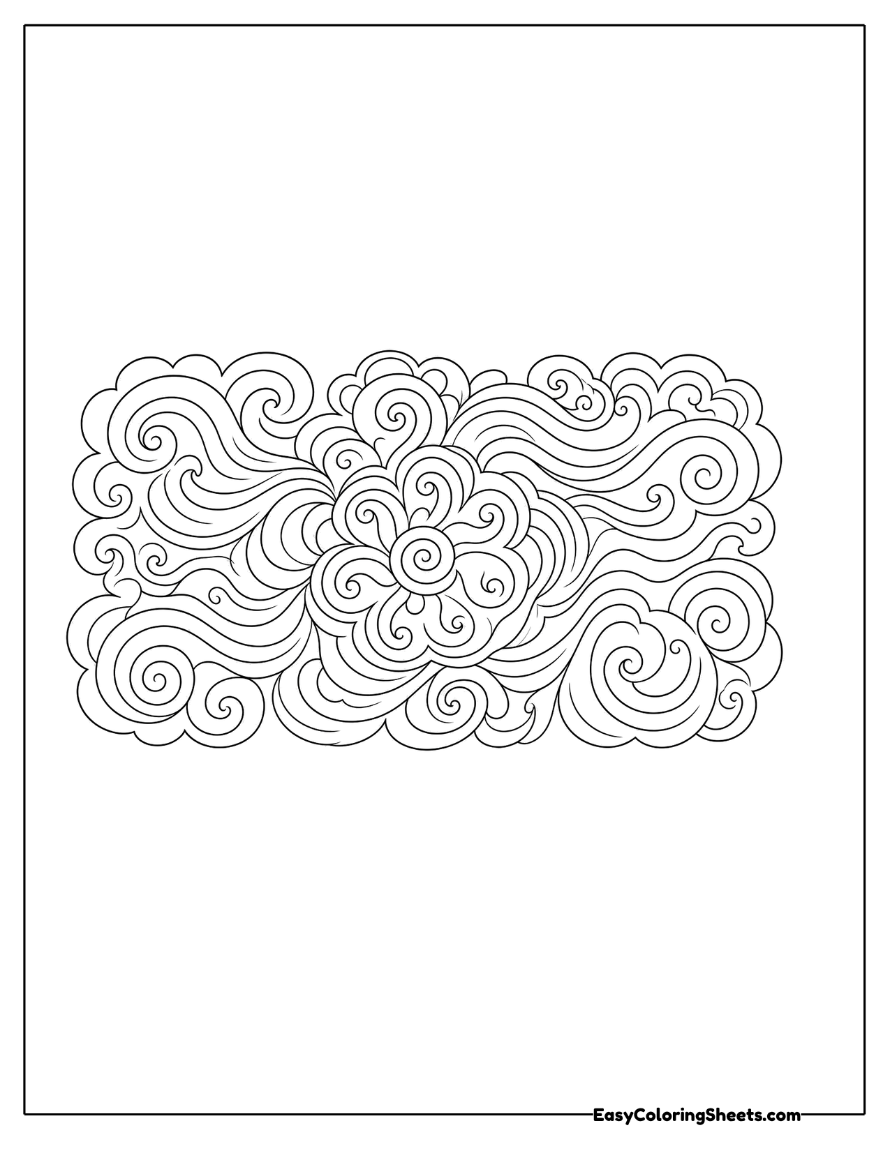Band of swirling curls