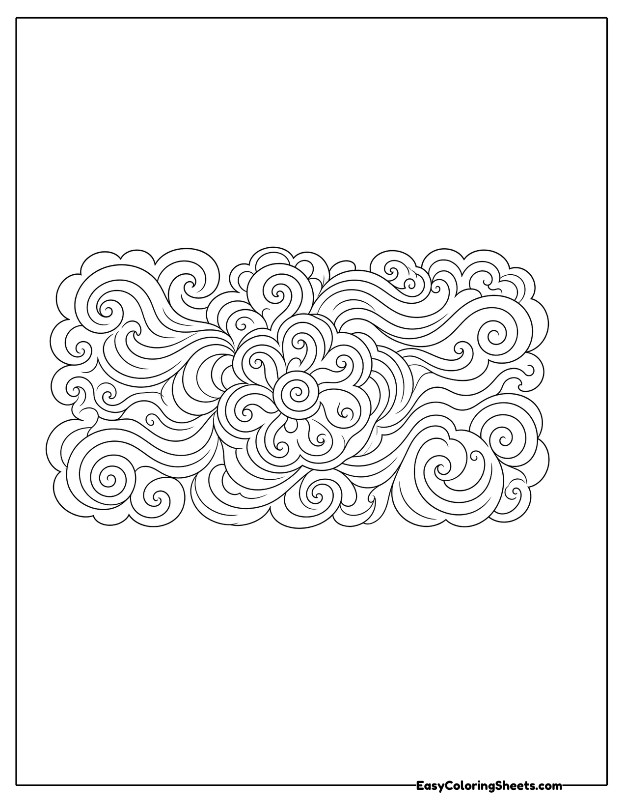 Band of swirling curls