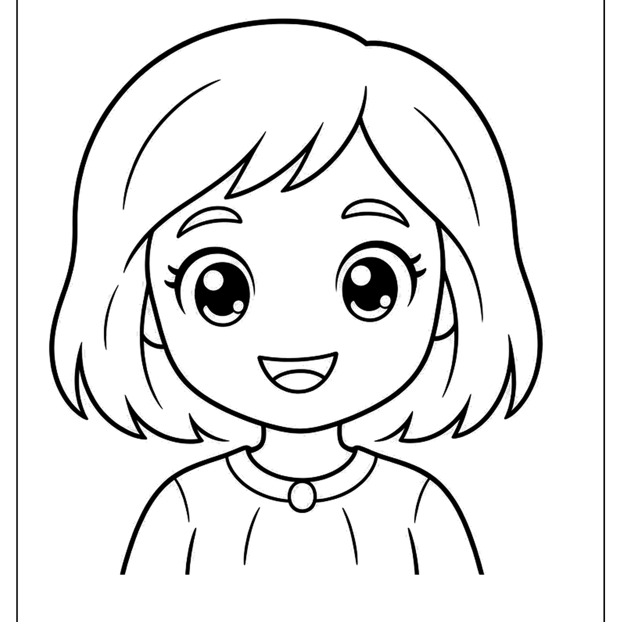 Girl with a bob haircut portrait