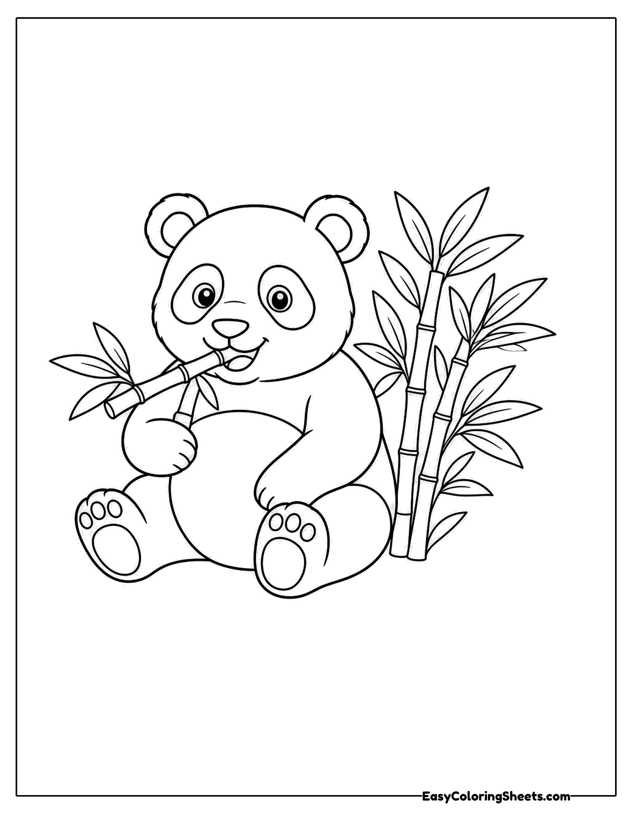 Panda eating bamboo