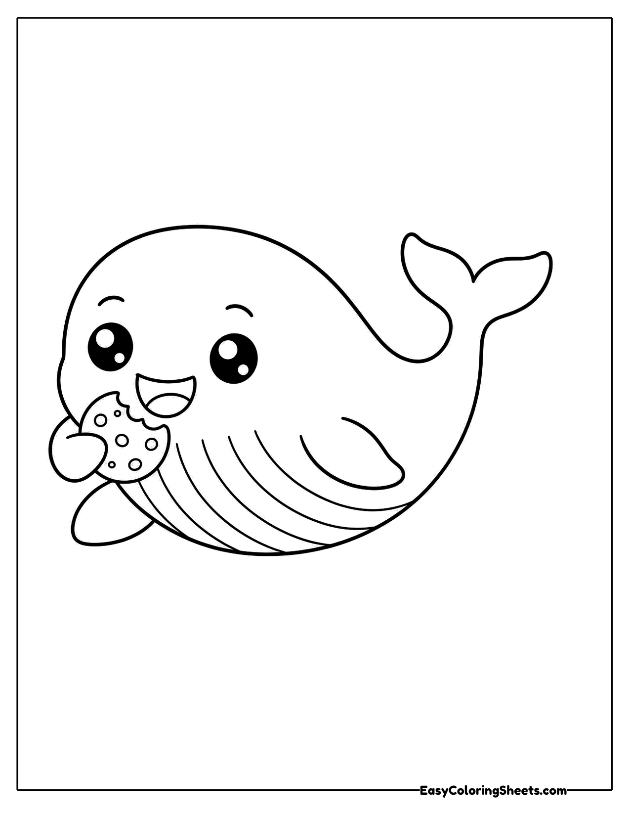 Whale eating a cookie