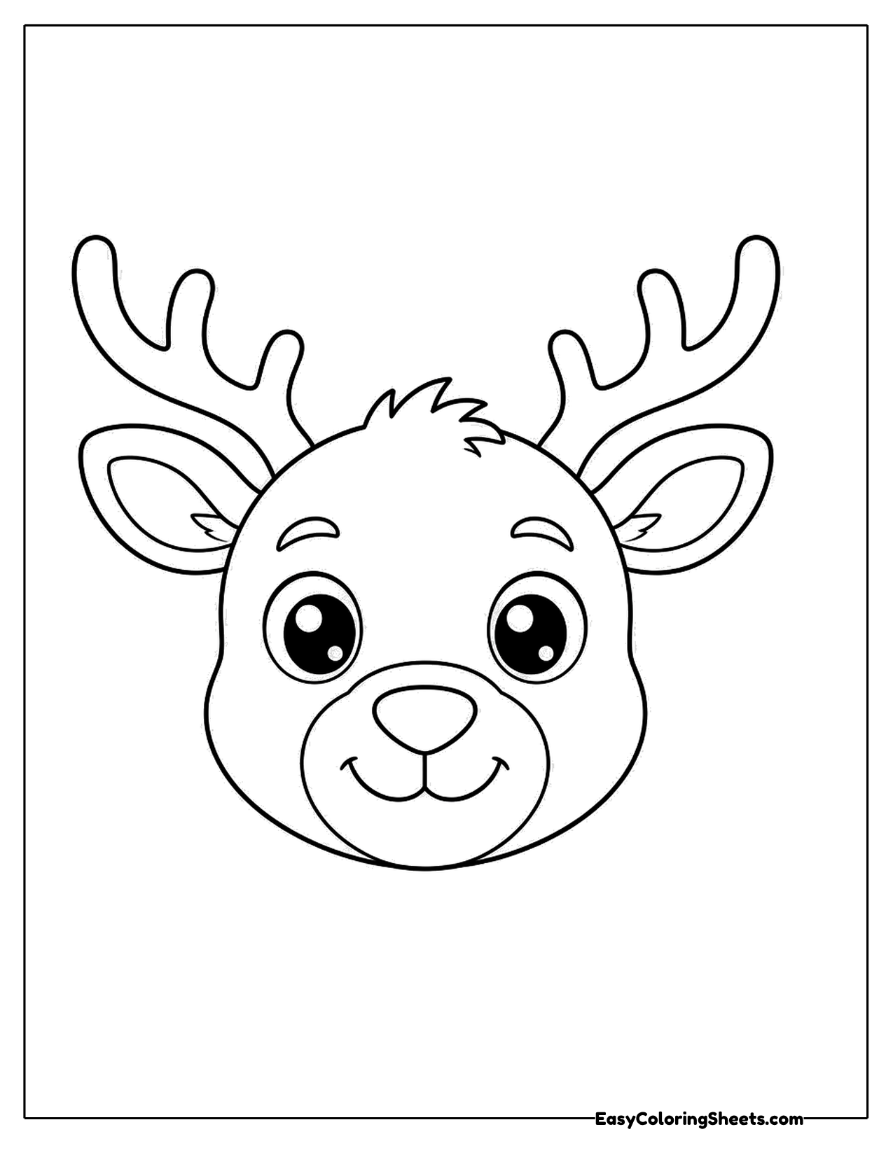 Reindeer face close up