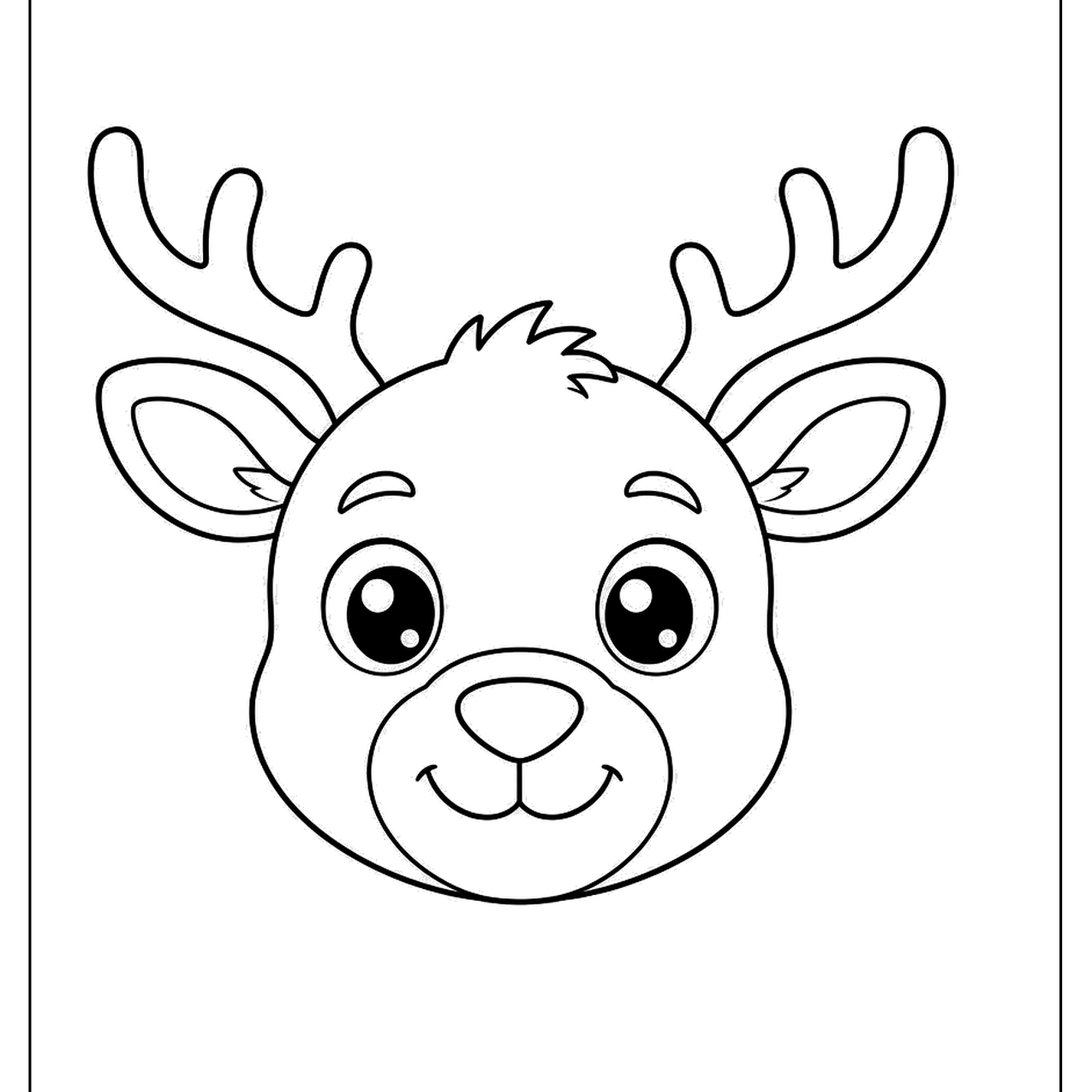 Reindeer face close up