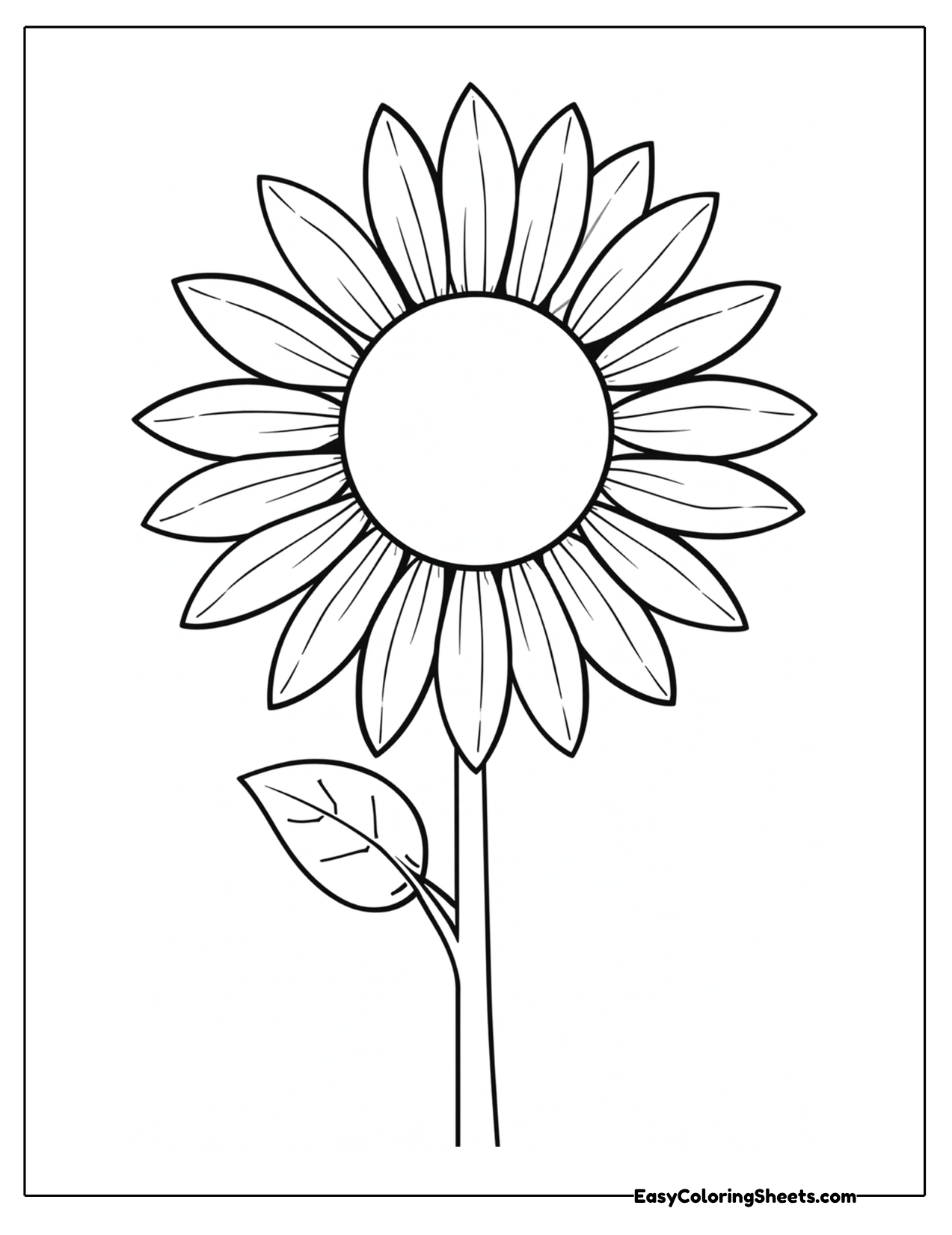 Tall sunflower with a big seed center