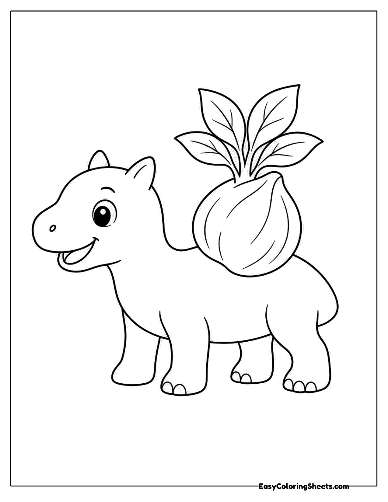 Creature with a plant bulb on its back