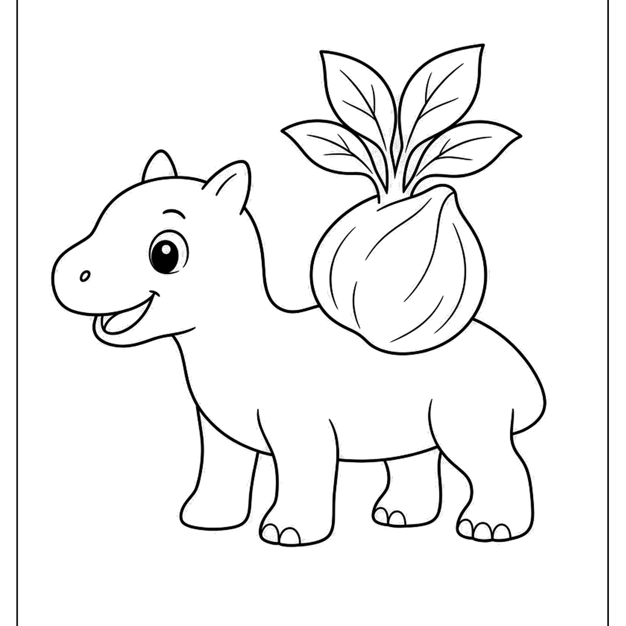 Creature with a plant bulb on its back