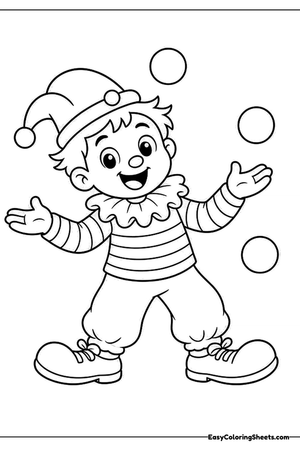 Angels Drawings.pdf 4 Clown Coloring Pages (Free PDF Printables) | Easy Coloring Sheets