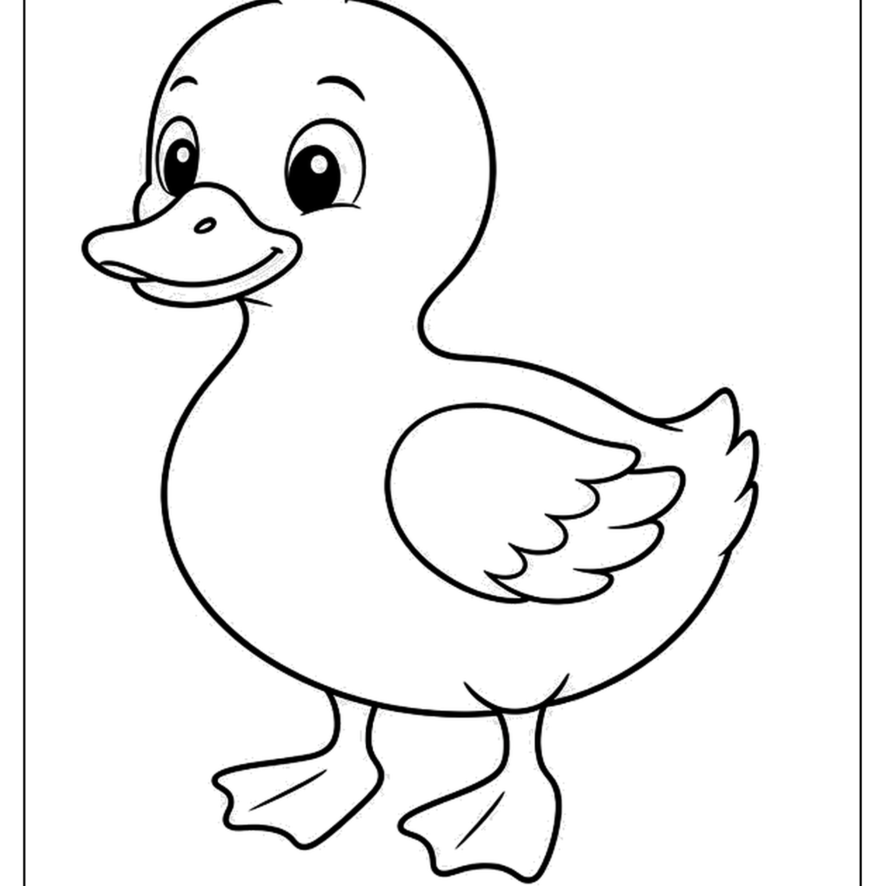 Cute duck standing tall