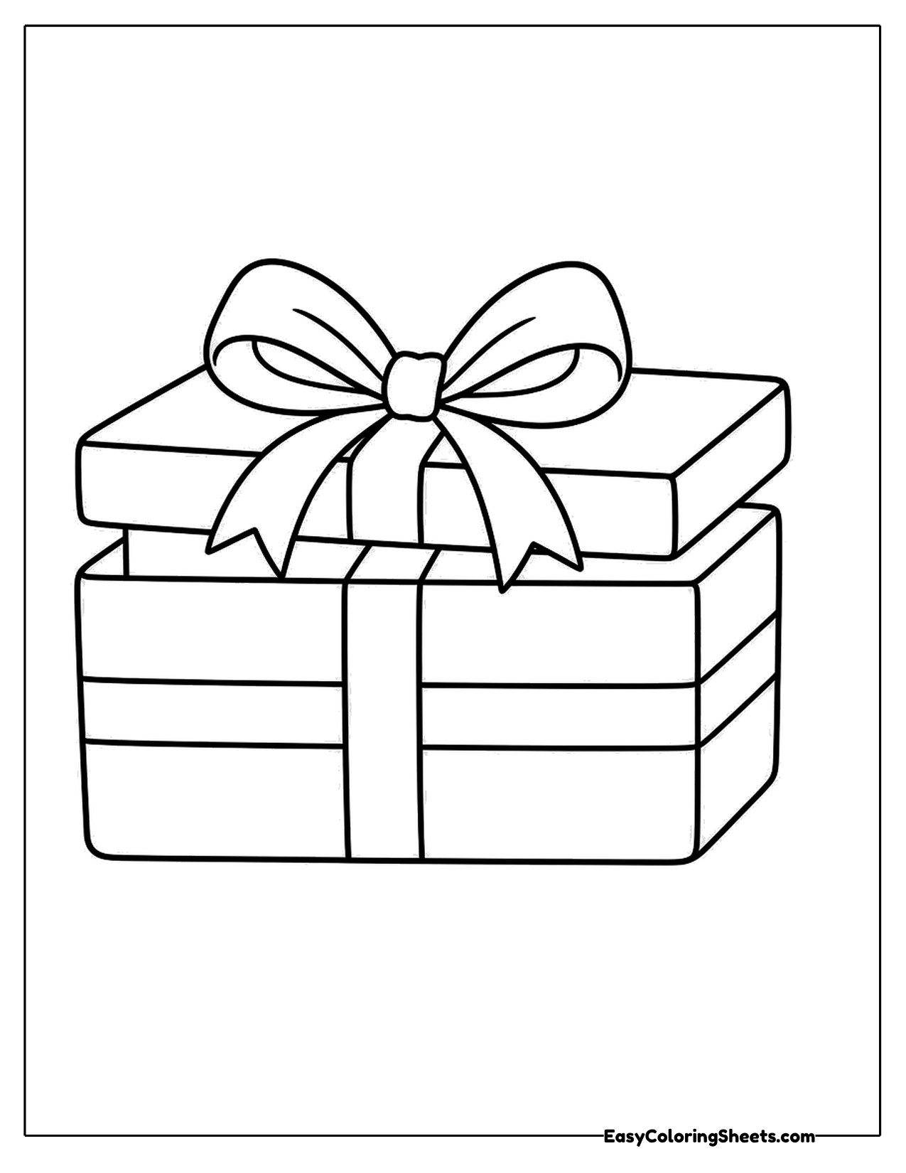 Gift box with a ribbon and bow on top