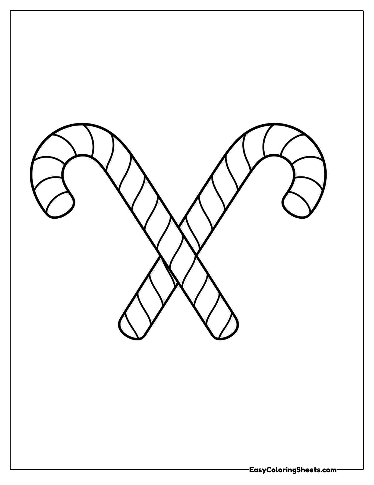 Pair of crossed candy canes