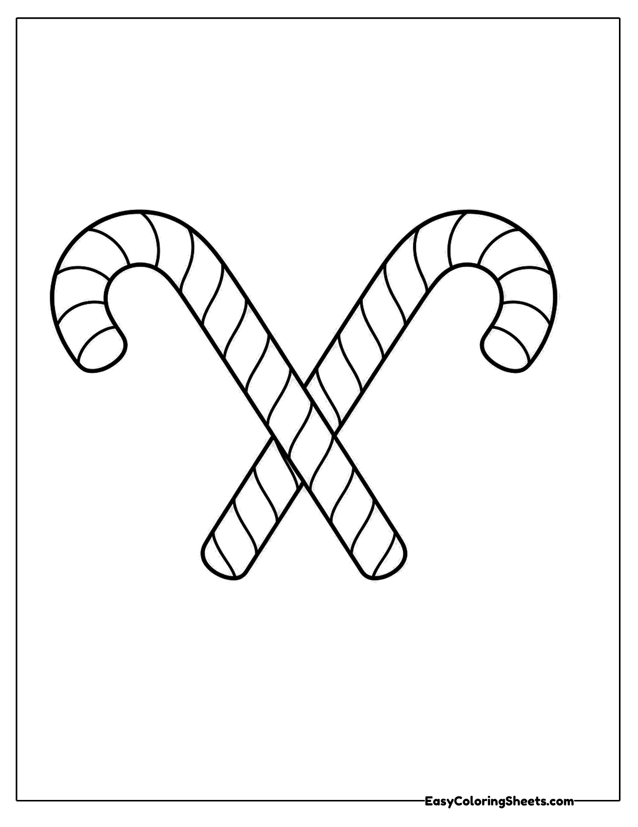 Pair of crossed candy canes