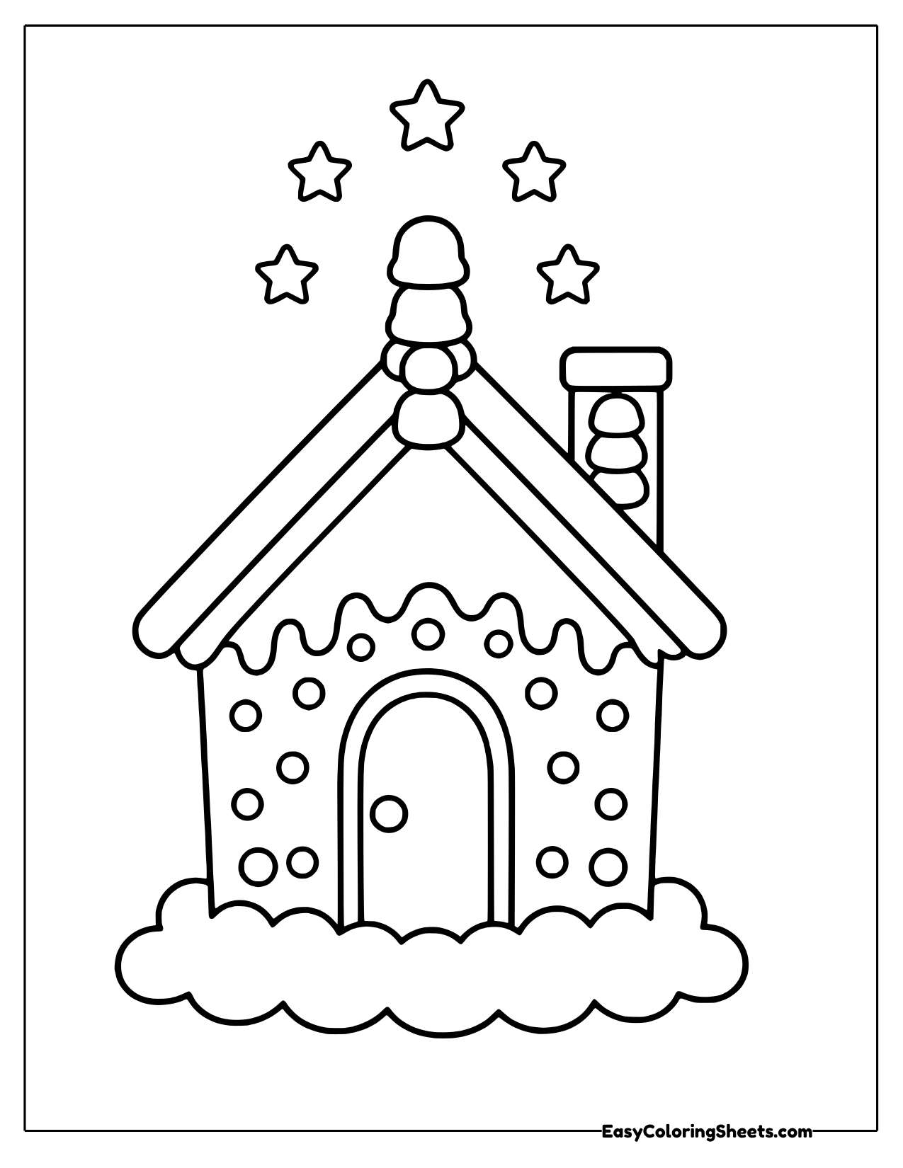 16 Gingerbread House Coloring Pages (Free PDF Printables) | Easy ...