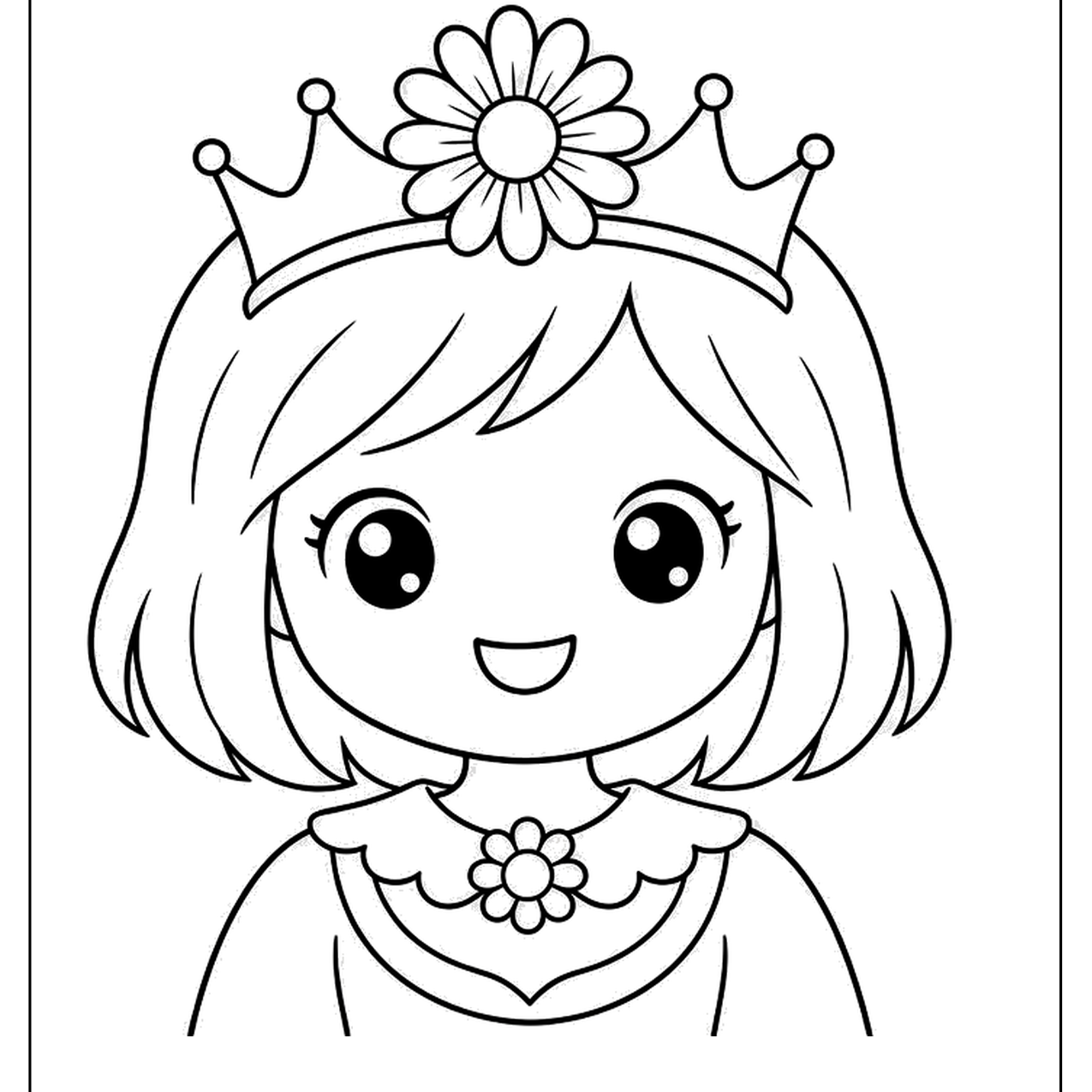 Girl with a daisy crown portrait