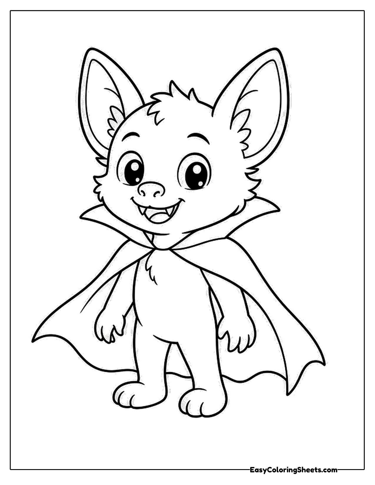 Free Baby Vampire Coloring Page (Printable PDF)