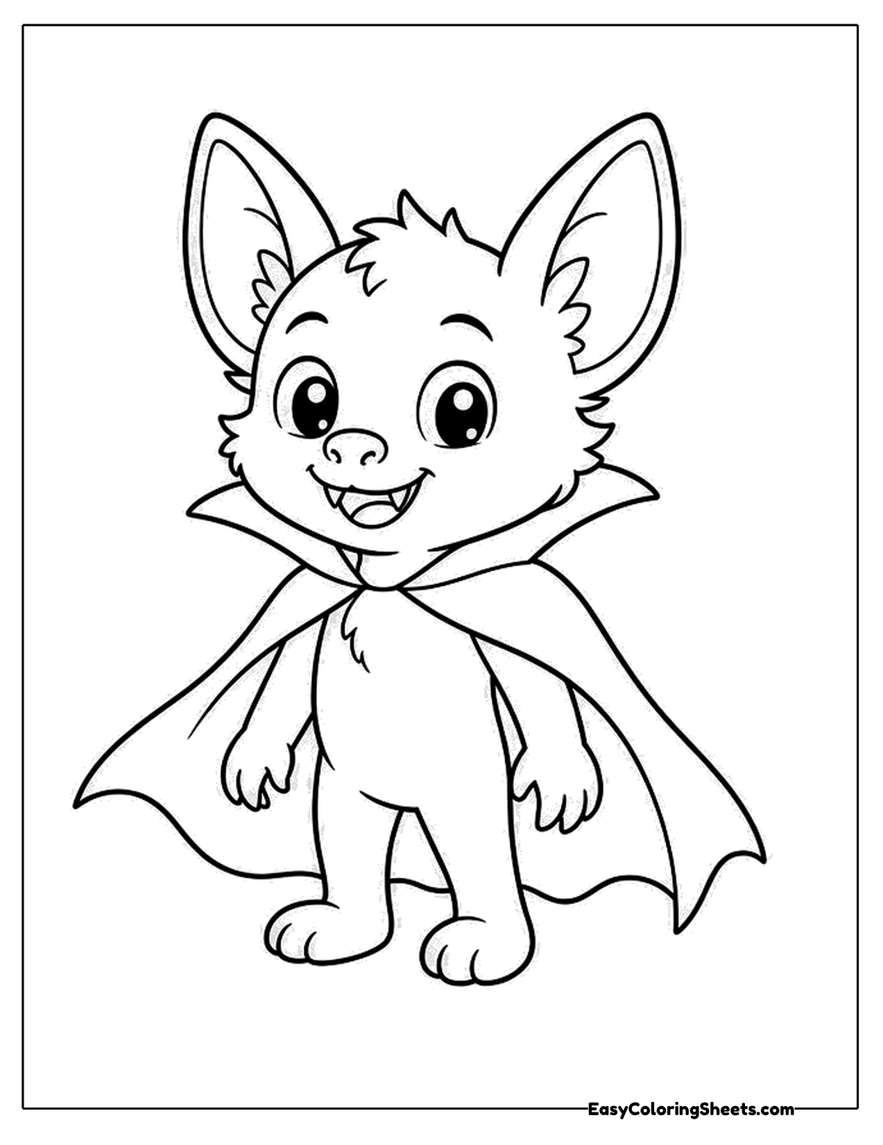 Free Baby Vampire Coloring Page (Printable PDF)