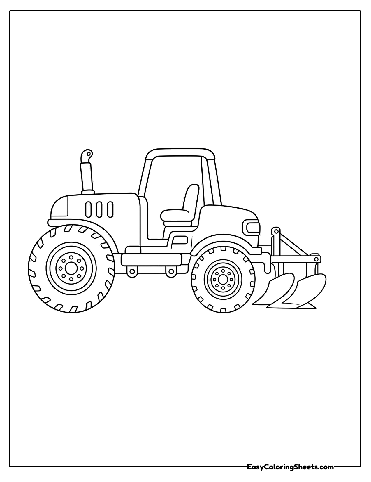 Farm tractor with a front loader