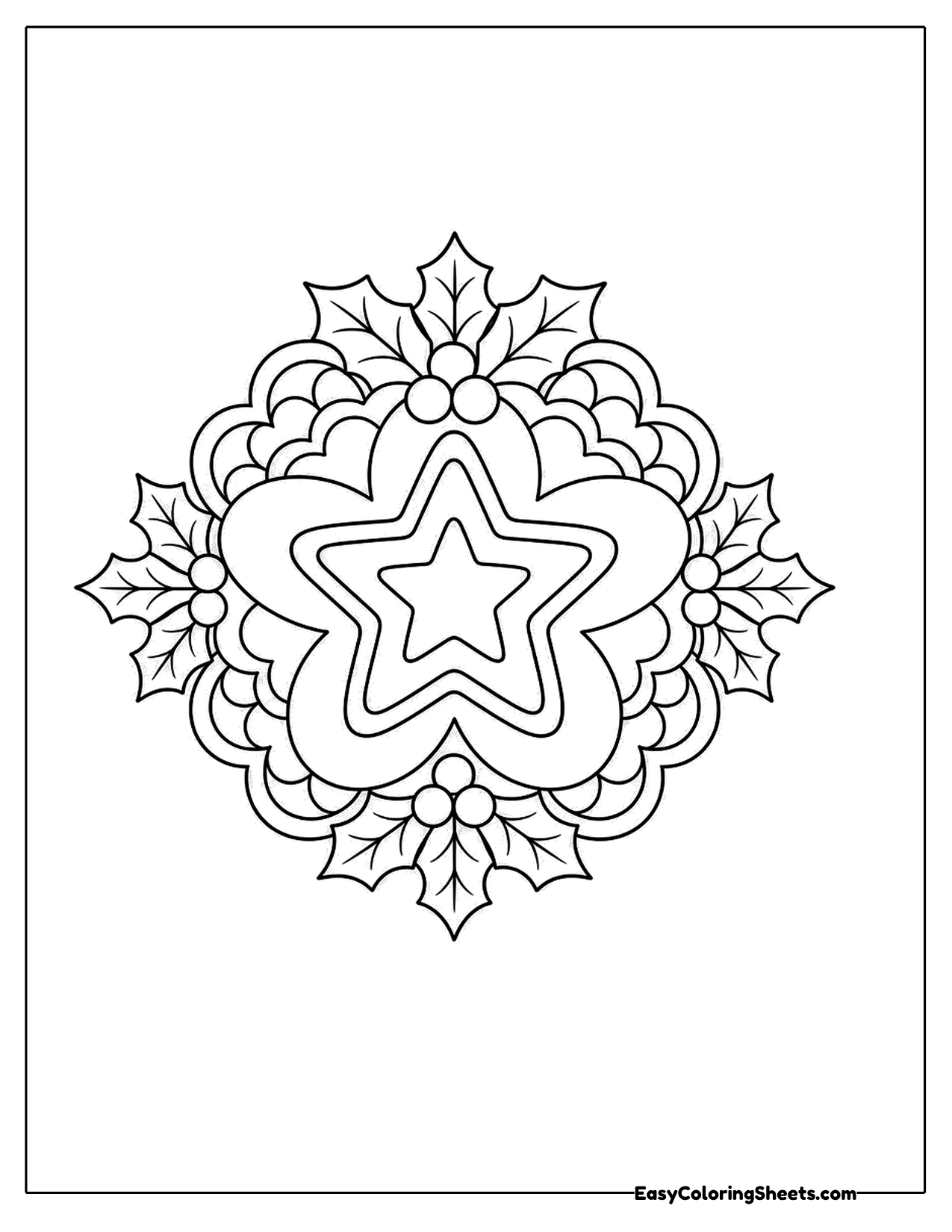 16 Christmas Mandala Coloring Pages (Free PDF Printables) | Easy ...