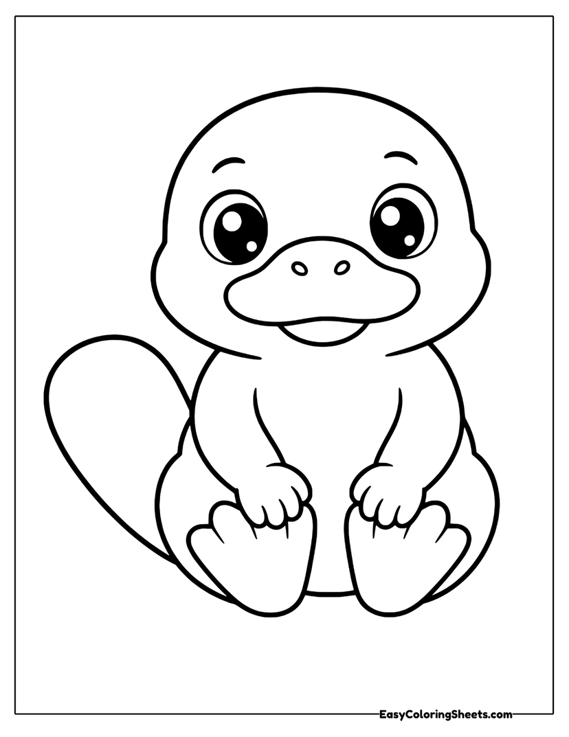 Sandwing Siting Color In 14 Platypus Coloring Pages (Free PDF Printables) | Easy Coloring Sheets