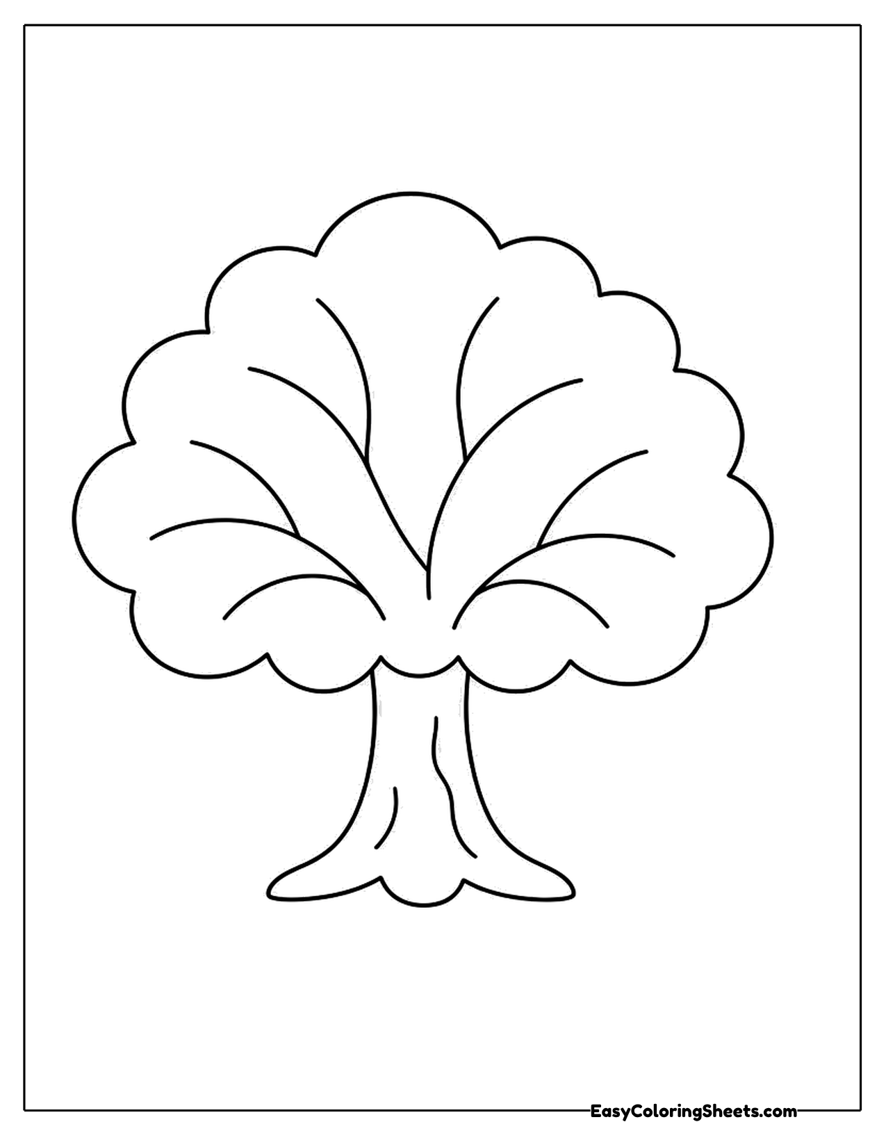 Simple tree with a puffy canopy