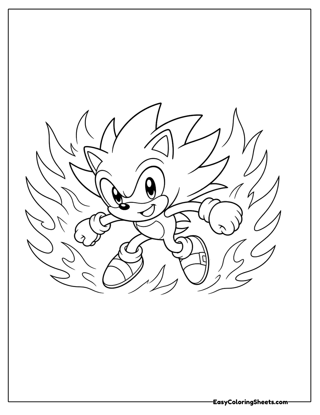 Hedgehog hero dashing through a burst of energy
