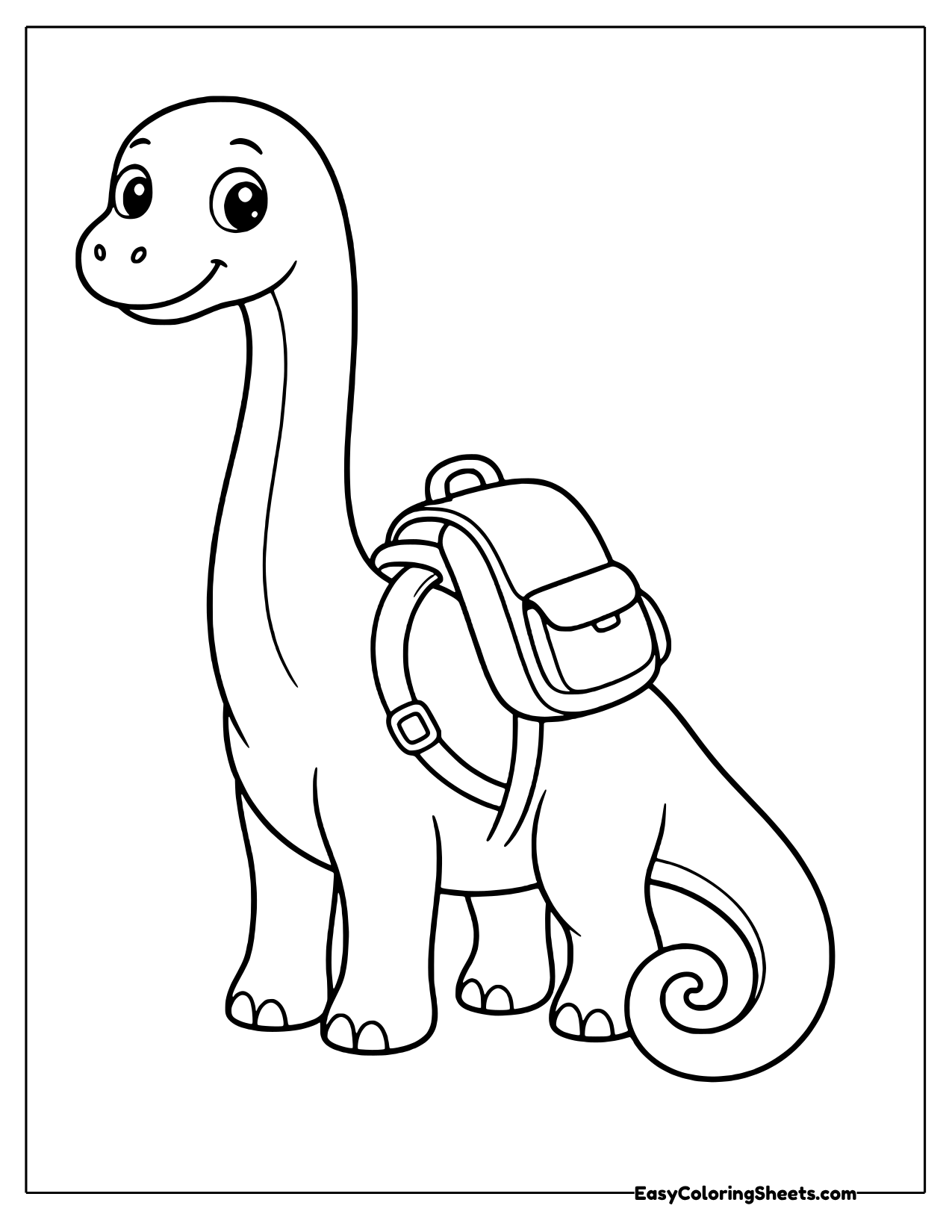 Brachiosaurus wearing a backpack