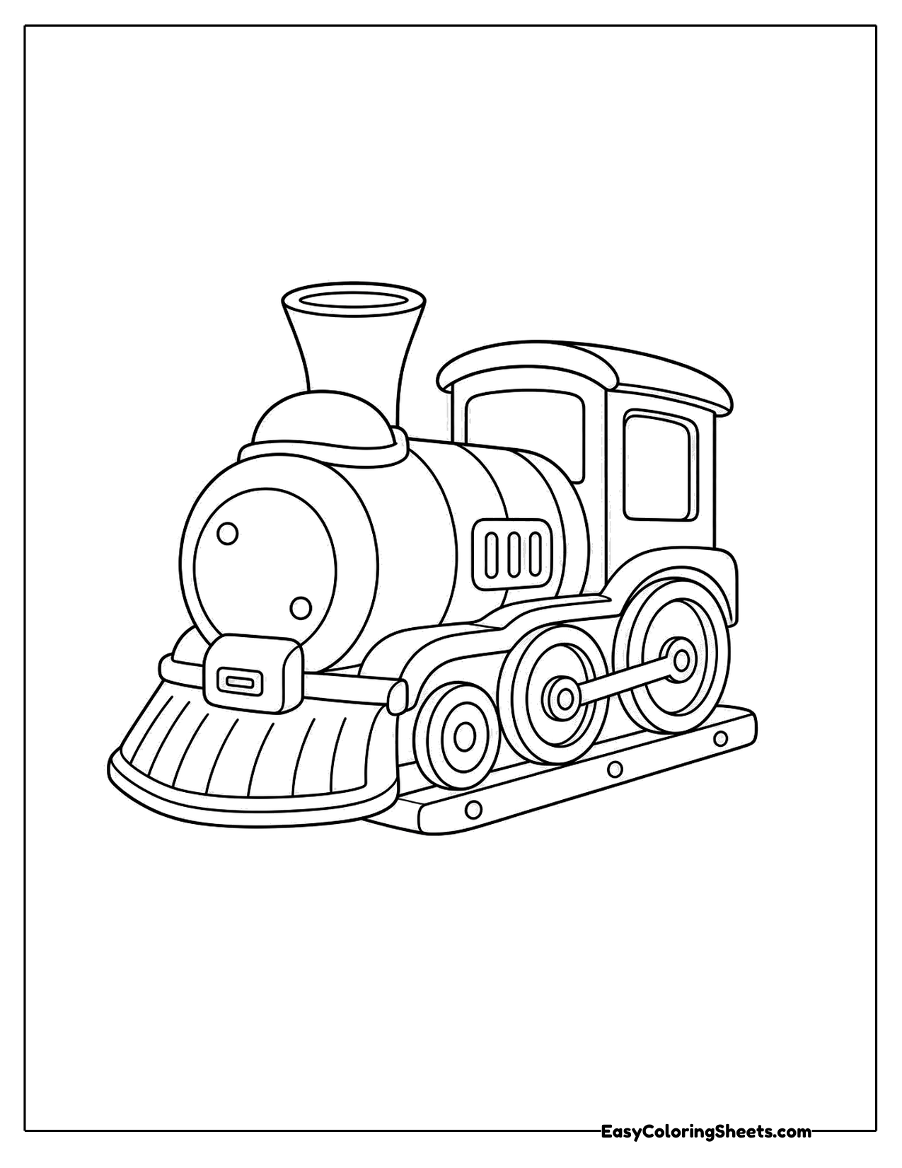 Steam engine seen from a low angle