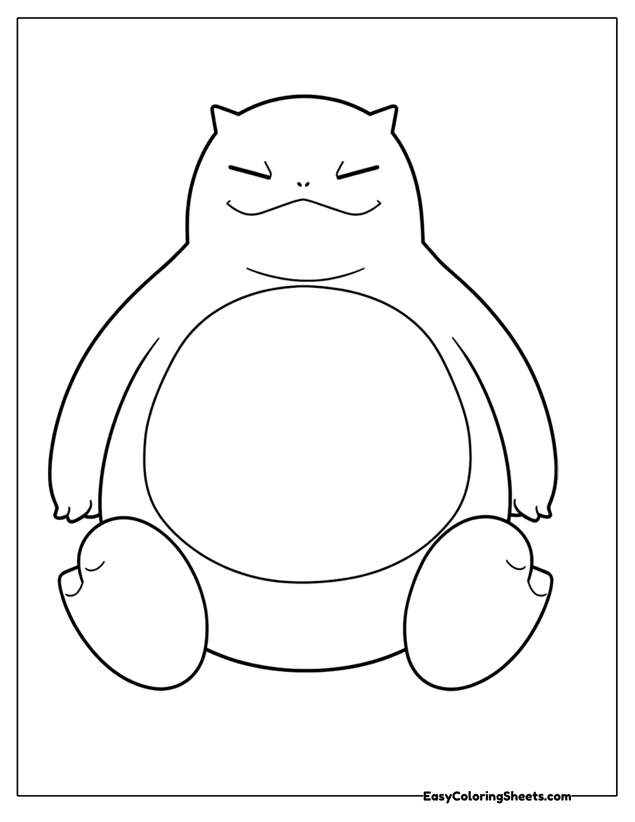 Large round creature sitting with a calm face