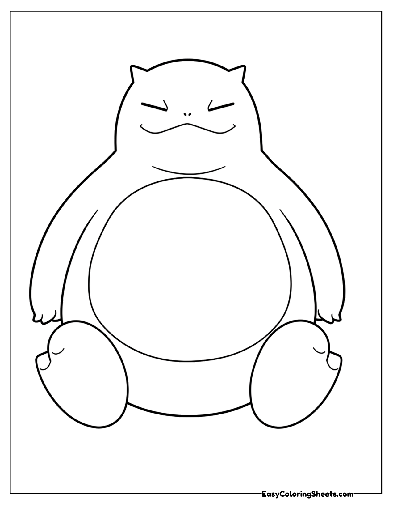 Large round creature sitting with a calm face