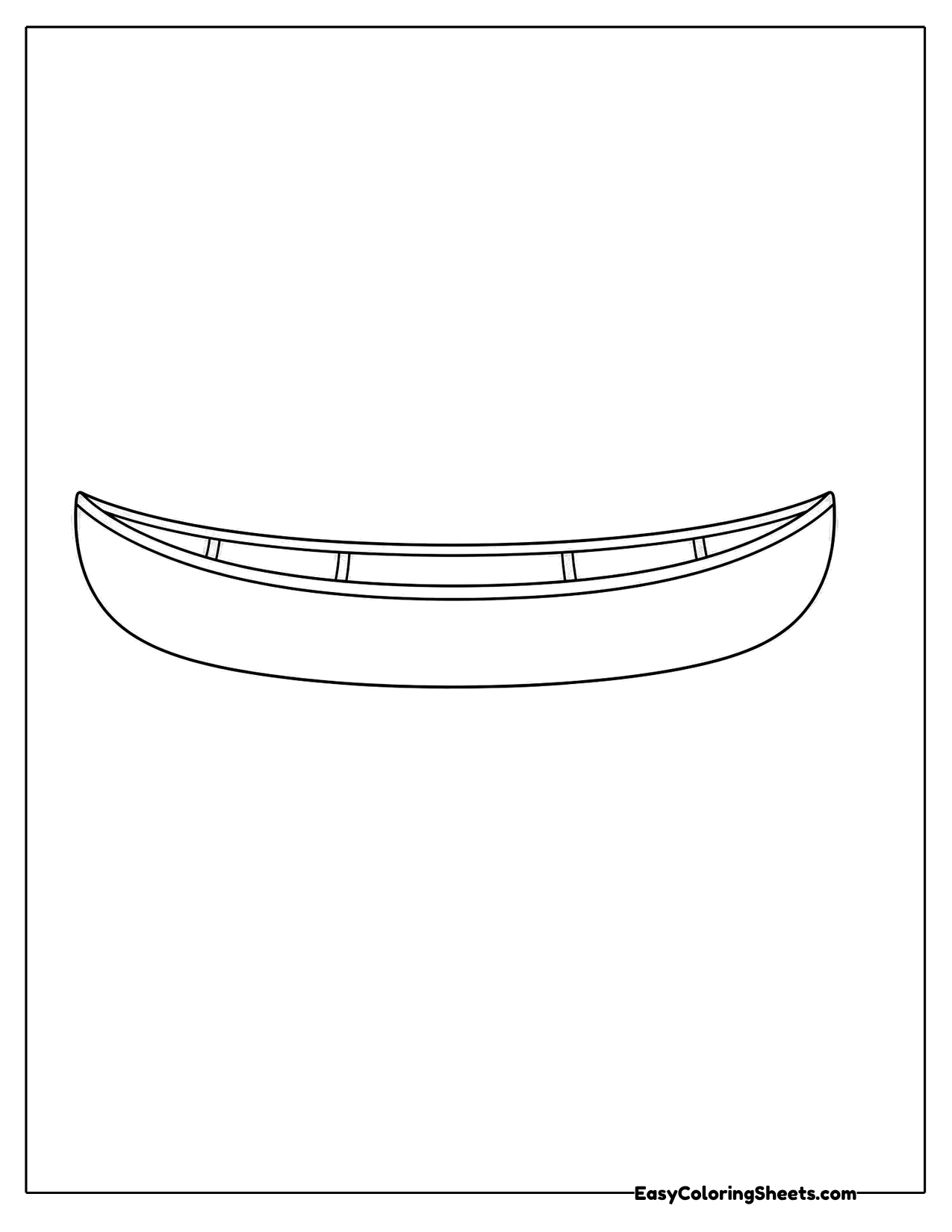 Simple canoe side view