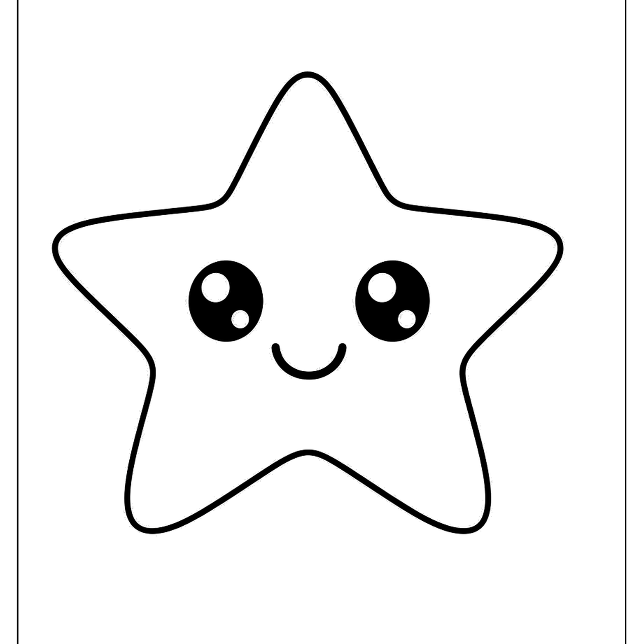 Cute star with a smiling face