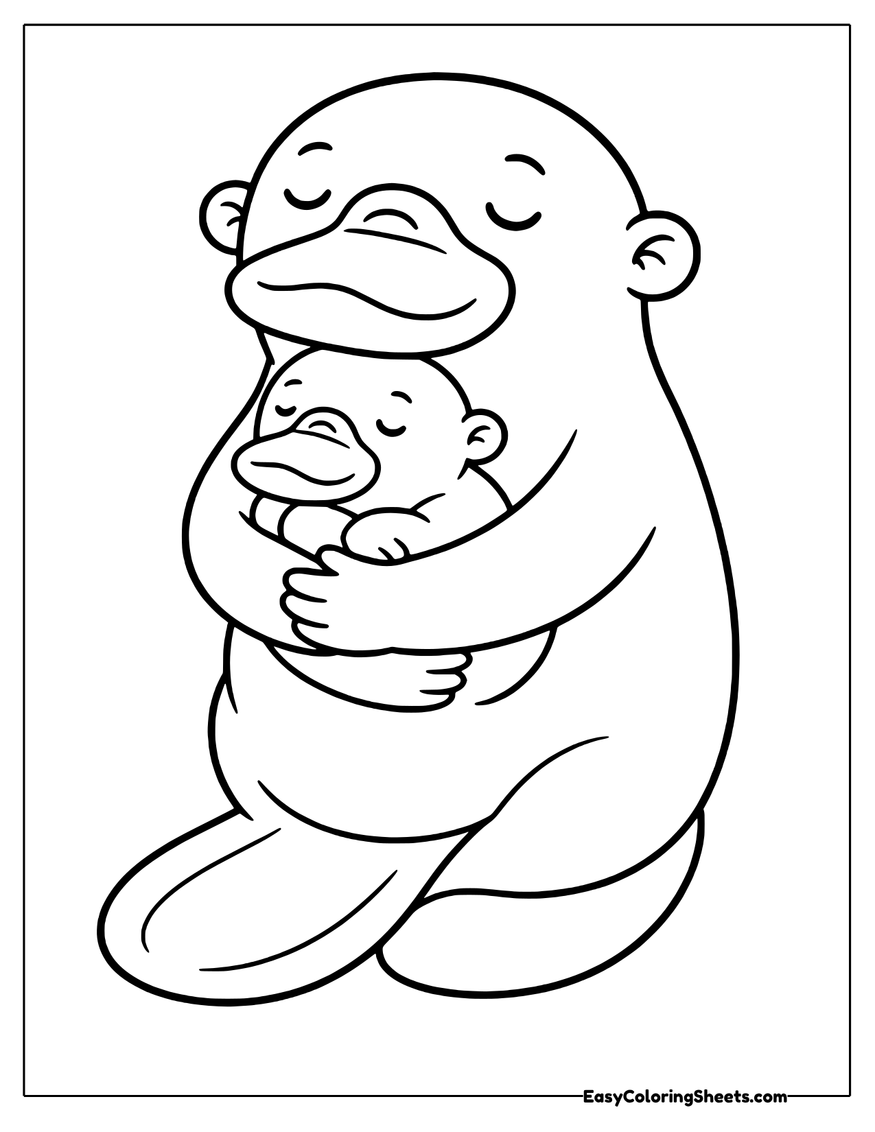 14 Platypus Coloring Pages (Free PDF Printables) | Easy Coloring Sheets