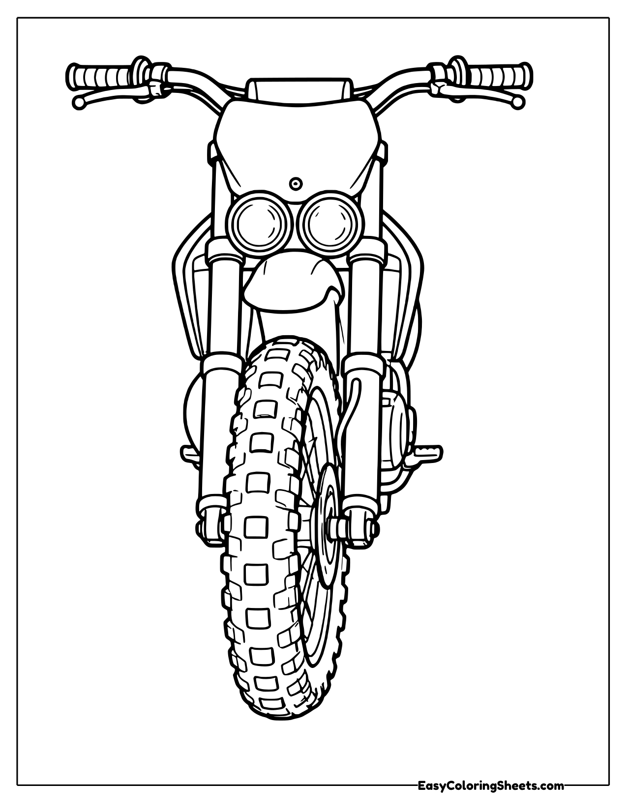 Dirt bike with a big front tire