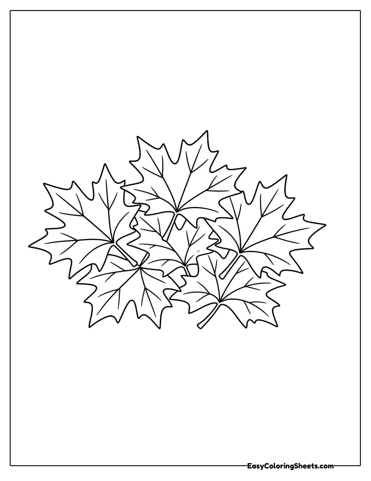 Pile of fallen maple leaves