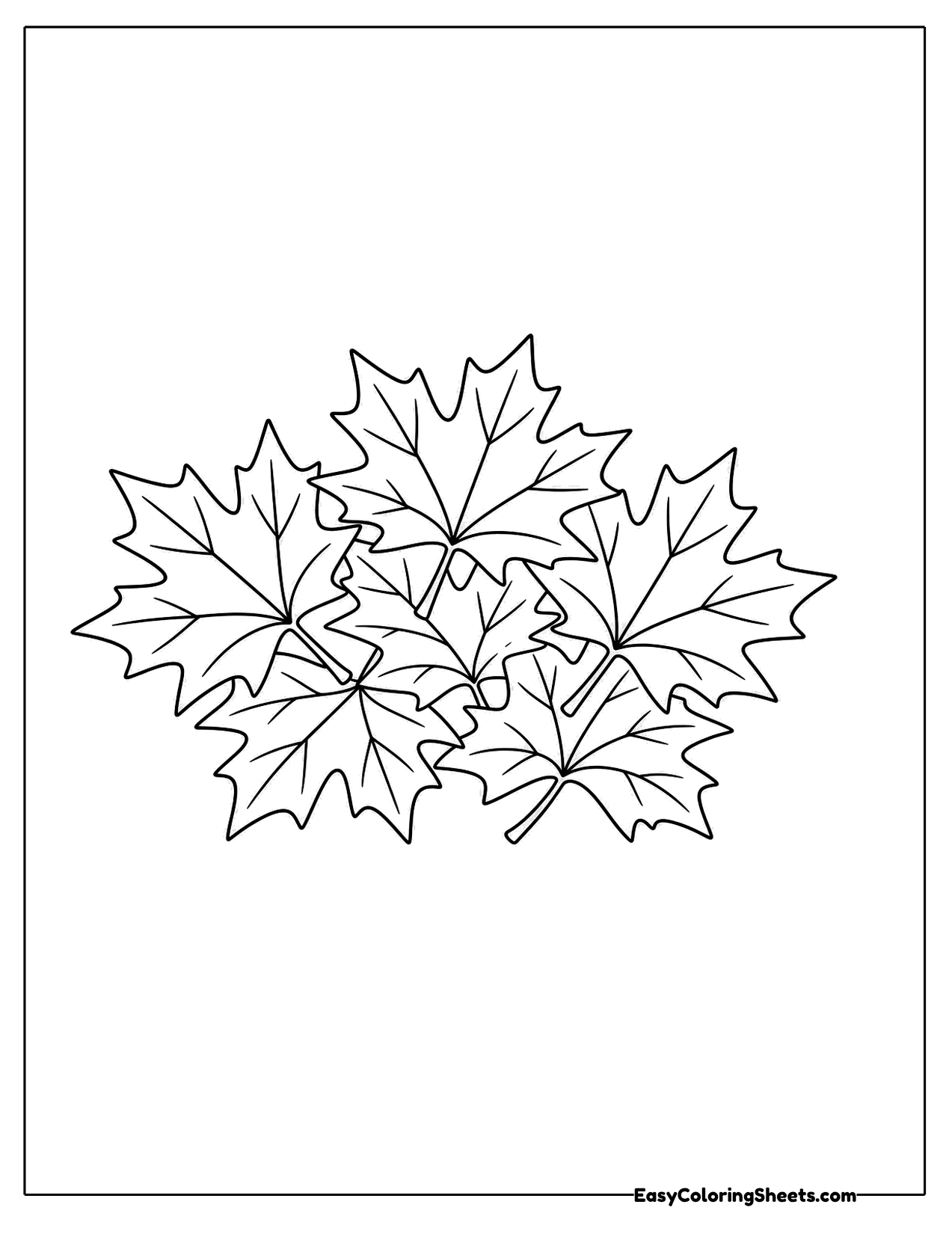 Pile of fallen maple leaves