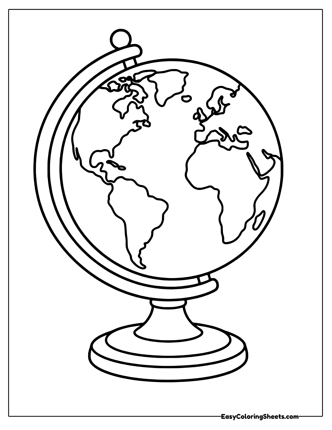 Tilted classroom globe