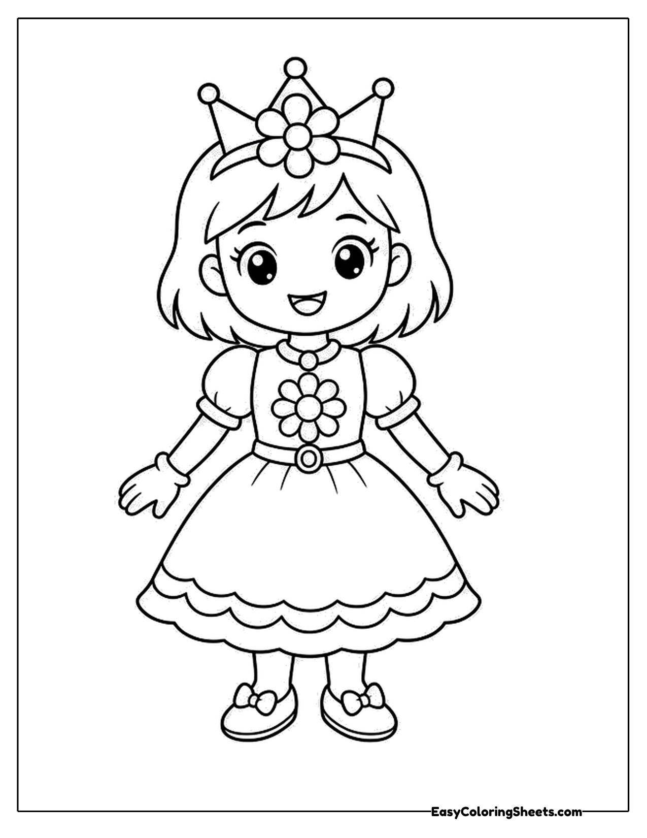 Little princess with a flower crown